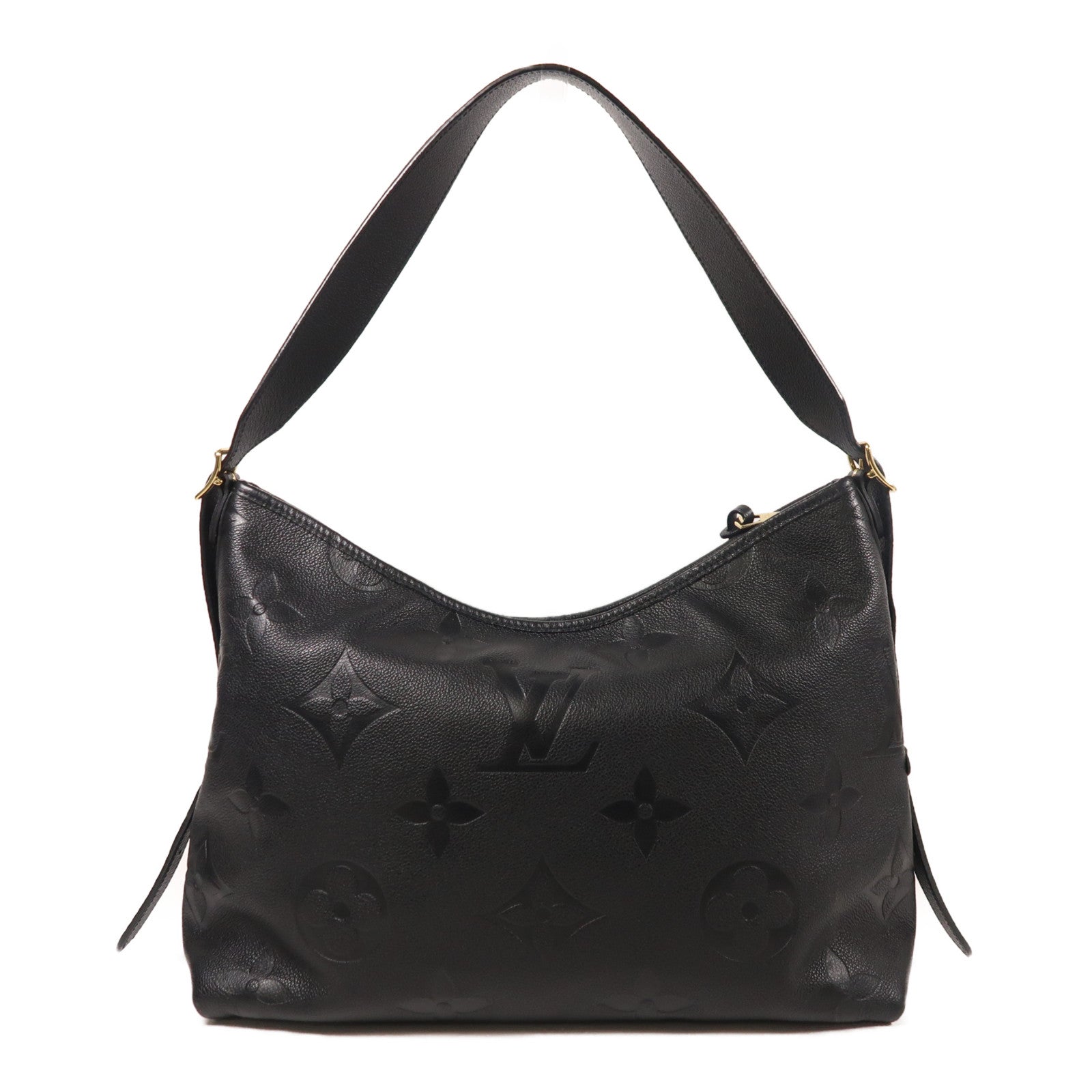 LOUIS VUITTON Monogram Empreinte CarryAll MM金扣肩背袋