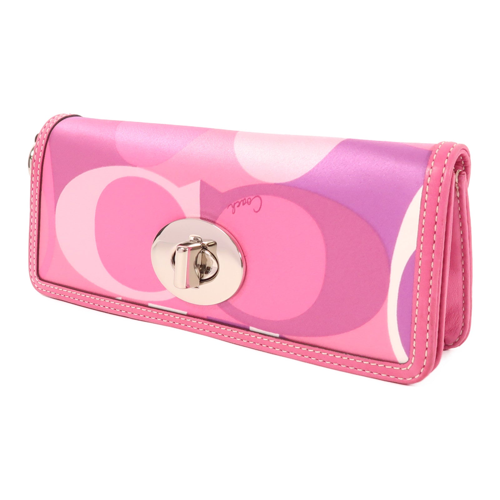 COACH Satin Pouch銀扣手拿包