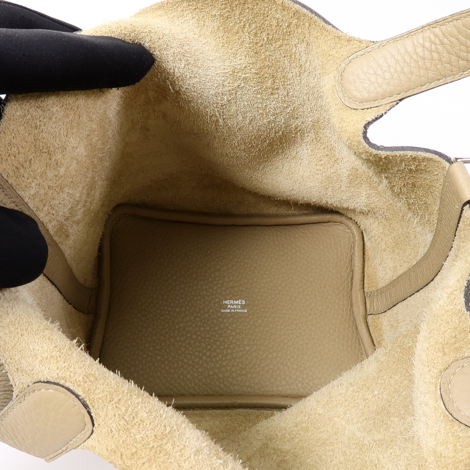 HERMES Clemence皮革Picotin PM手挽袋Trench