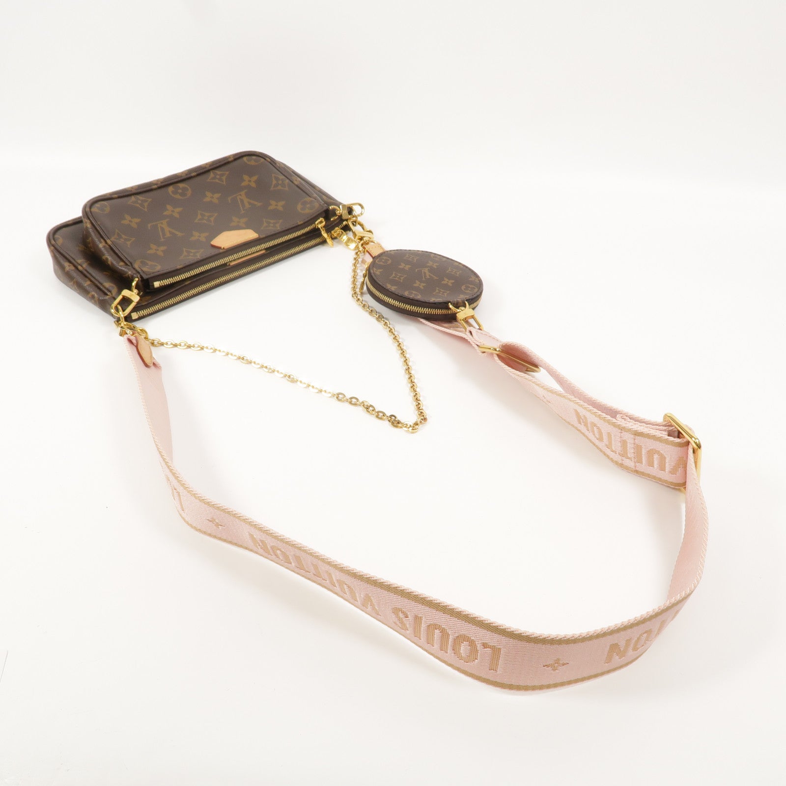 LOUIS VUITTON Monogram Multi Pochette Accessoires鏈帶手挽肩背兩用袋