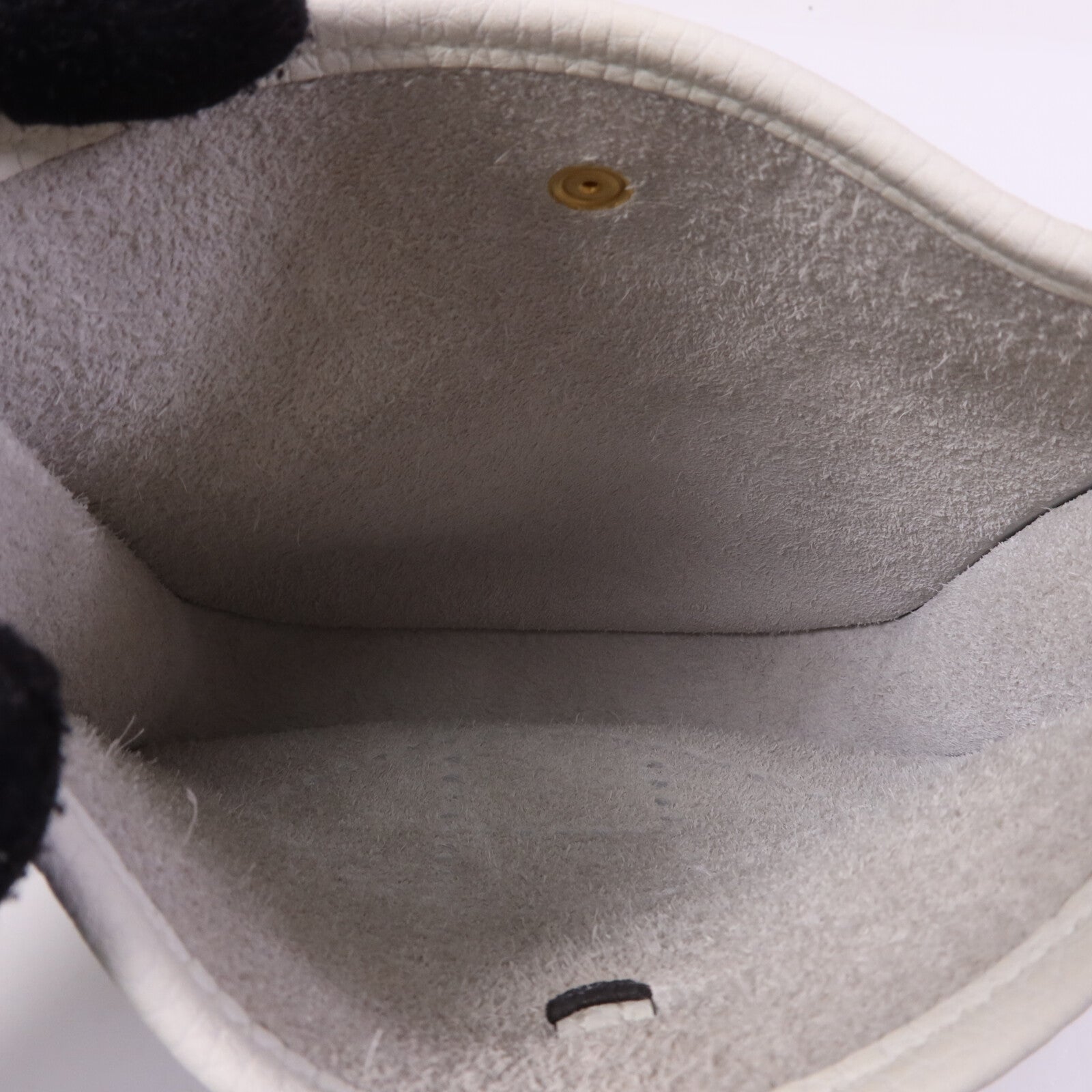 HERMES Clemence皮革Evelyne TPM金扣肩背袋New White