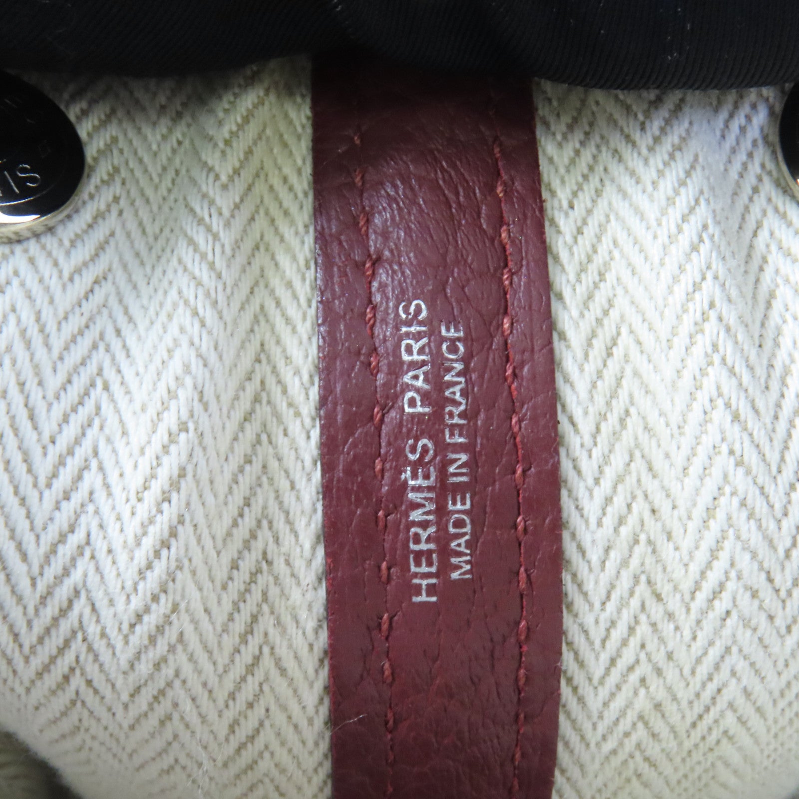 HERMES Negonda皮革Garder Party TPM銀扣手挽袋Rouge H
