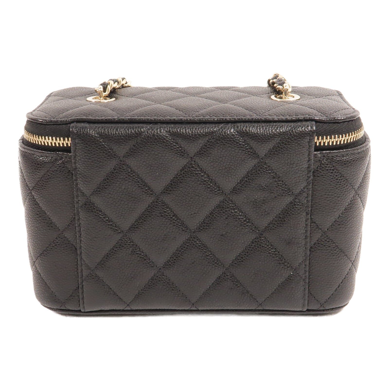 CHANEL 牛皮皮革Vanity Case鏈帶肩背袋