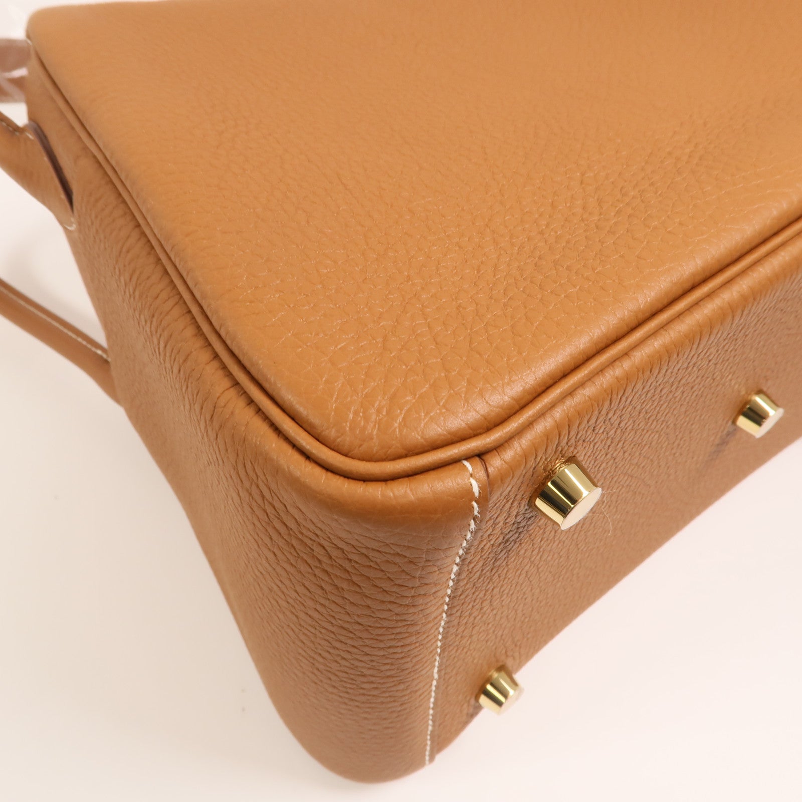 HERMES Clemence皮革Lindy 26金扣手挽肩背兩用袋Gold