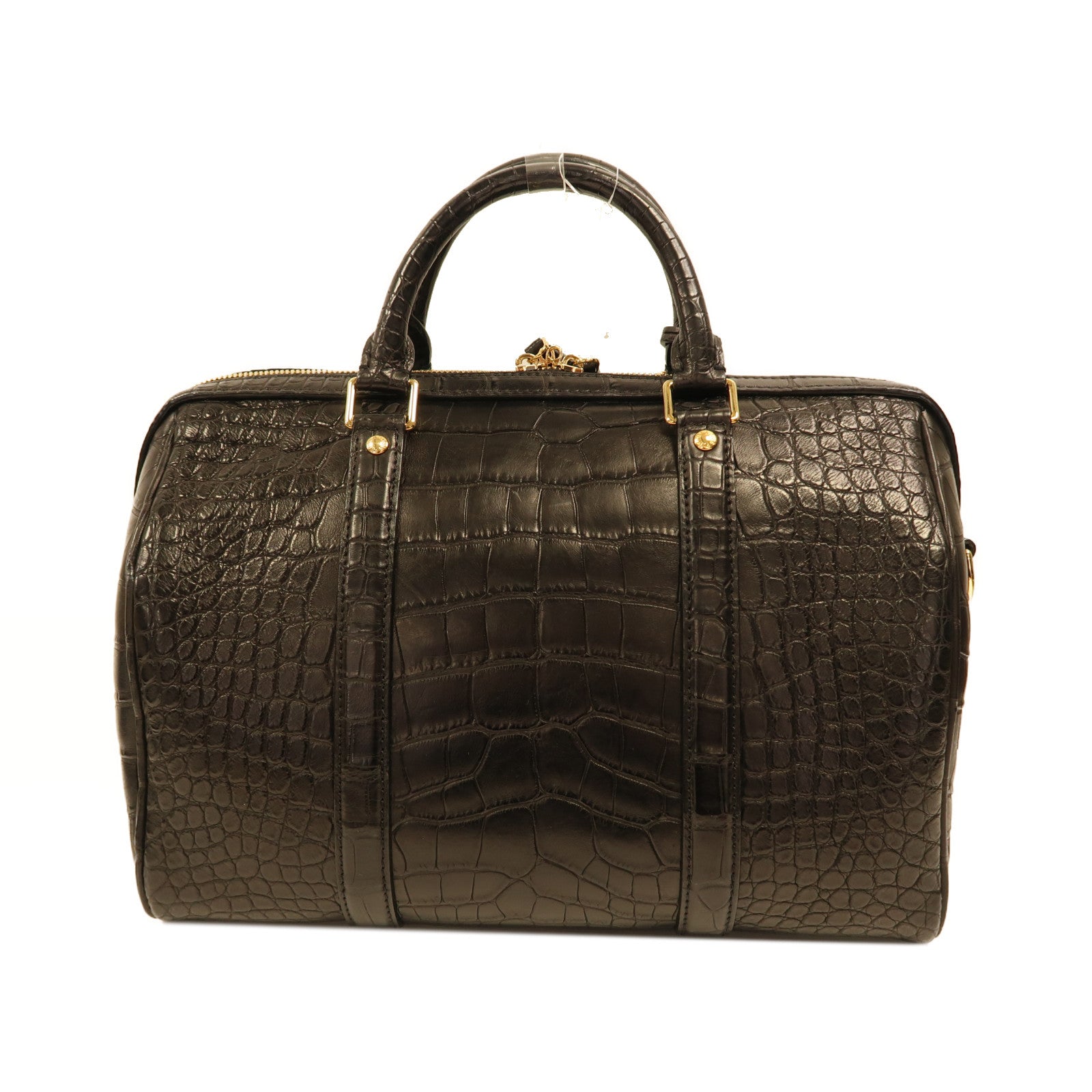 LOUIS VUITTON Alligator皮革Sofia Coppola PM金扣手挽肩背兩用袋黑色
