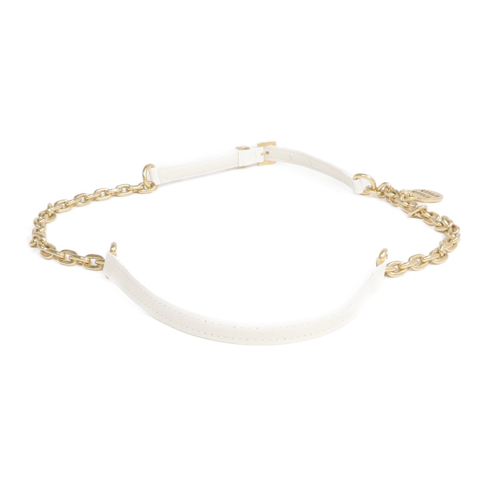 Miu Miu 牛皮皮革Belt金扣皮帶
