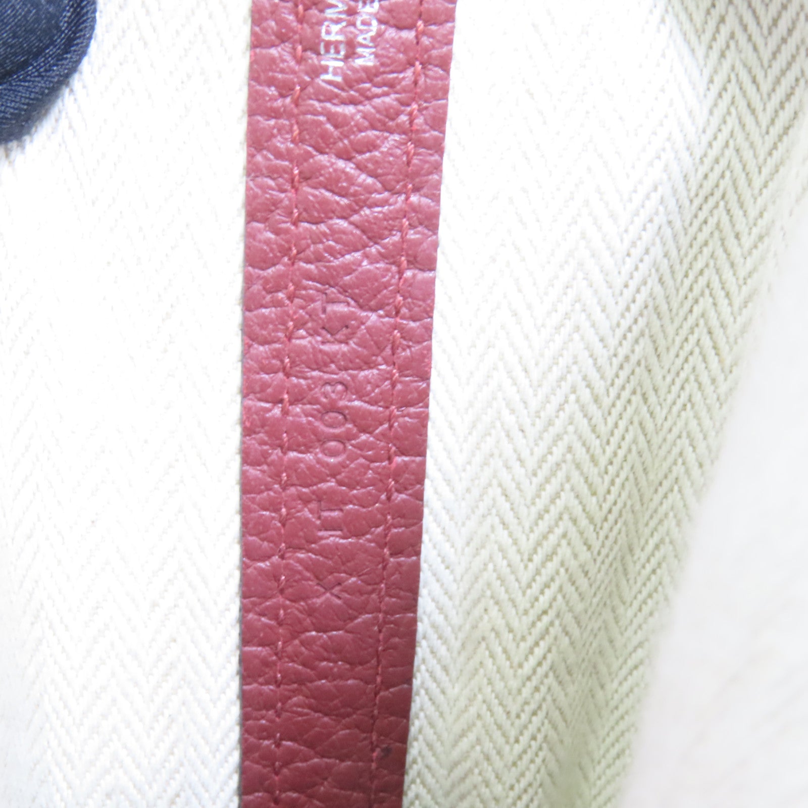 HERMES Negonda皮革Garder Party TPM銀扣手挽袋Rouge H