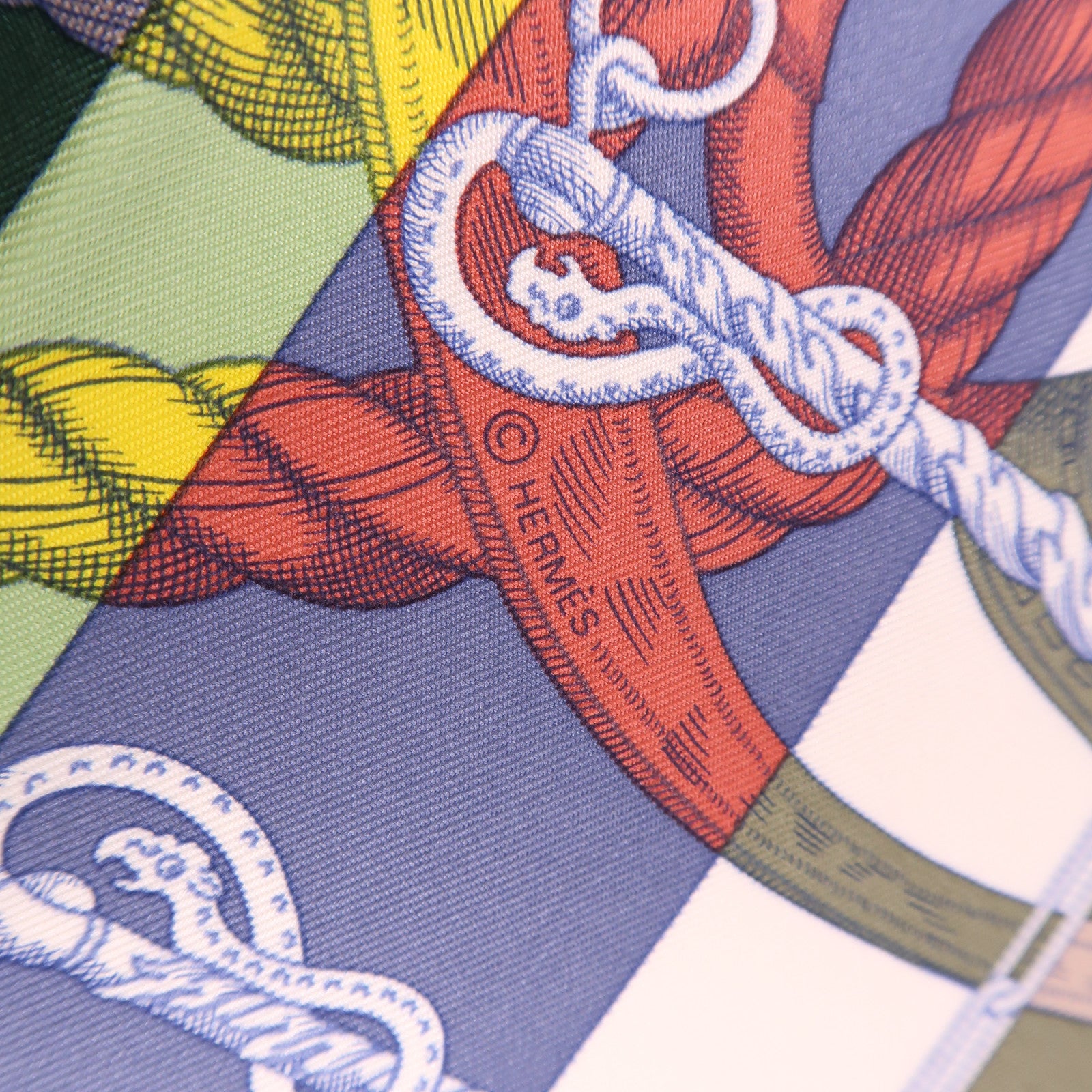 HERMES Scarf 40x40 Silk Multicolor