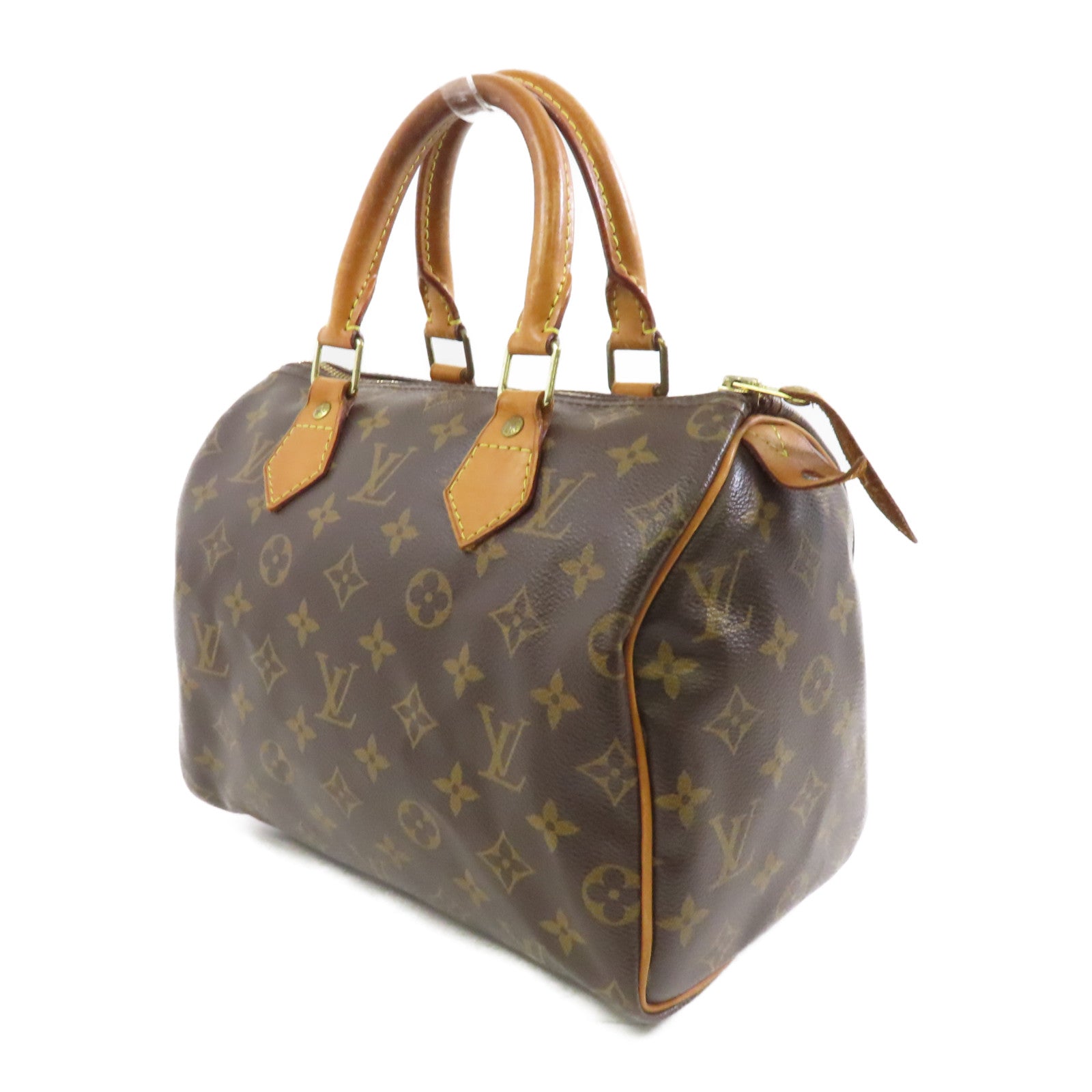 LOUIS VUITTON Monogram Speedy 25金扣手挽袋啡色