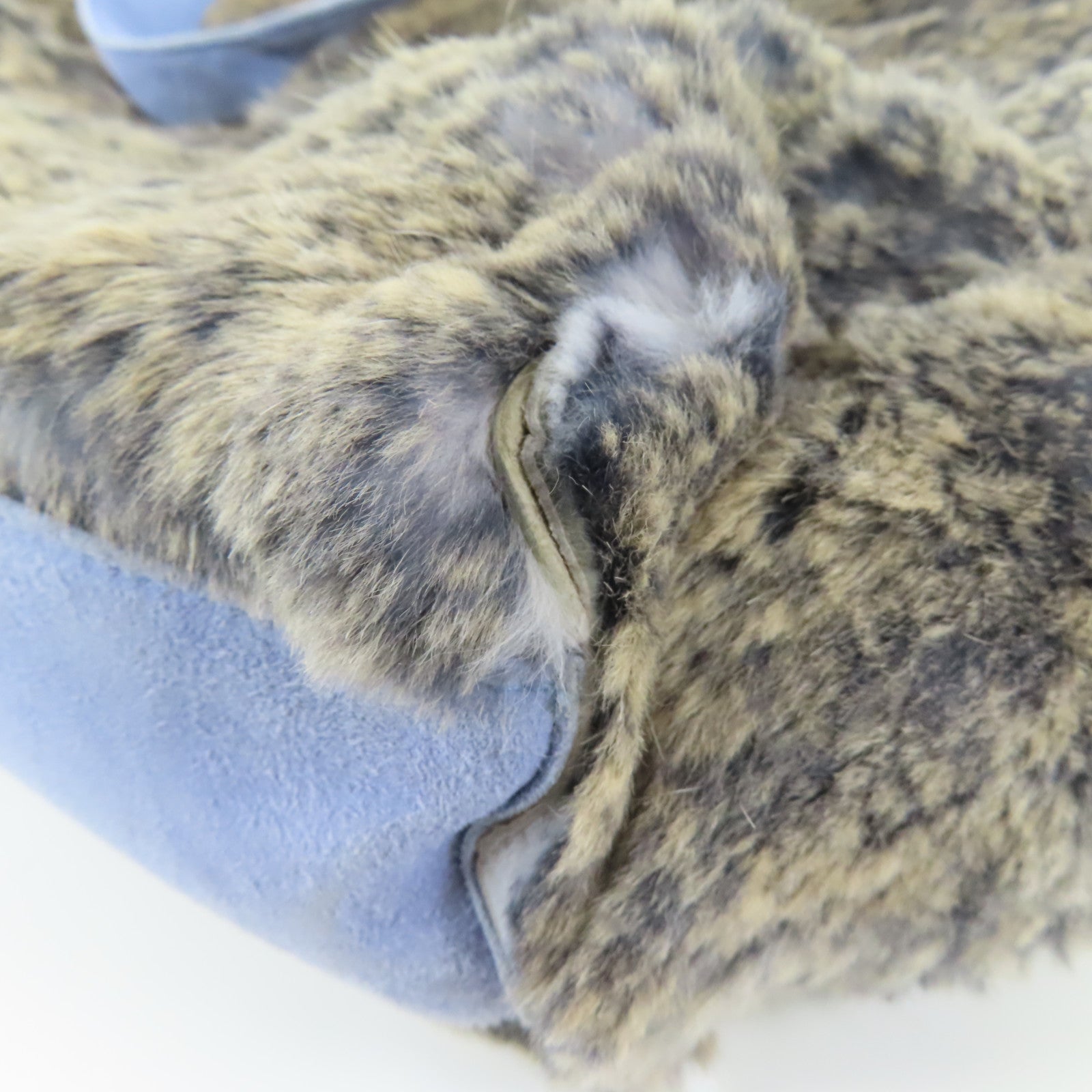 CHANEL 兔毛/絨布Handbag銀扣手挽袋