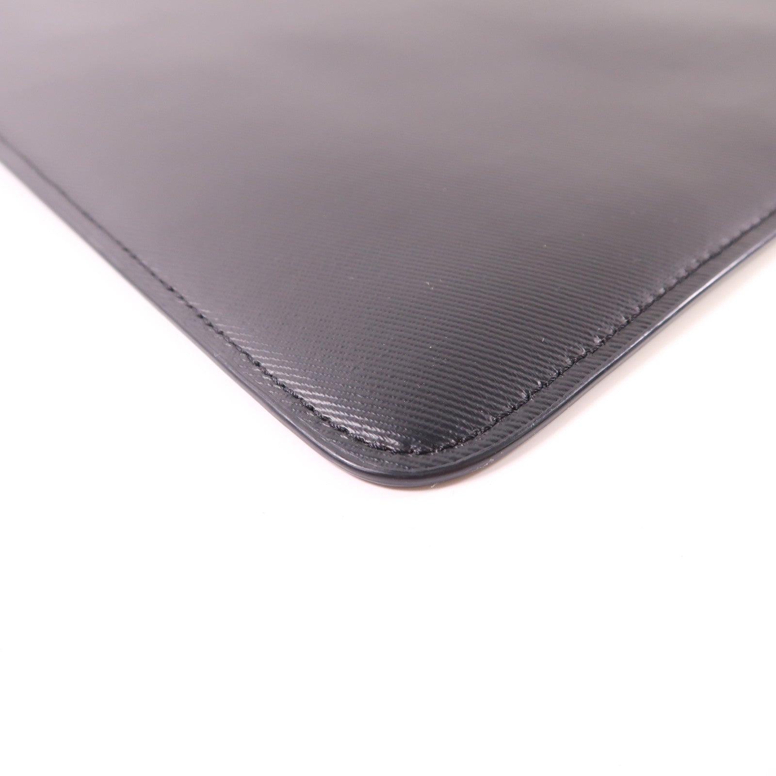 GIVENCHY SHW Hand Bag Clutch Bag Calfskin Leather Black