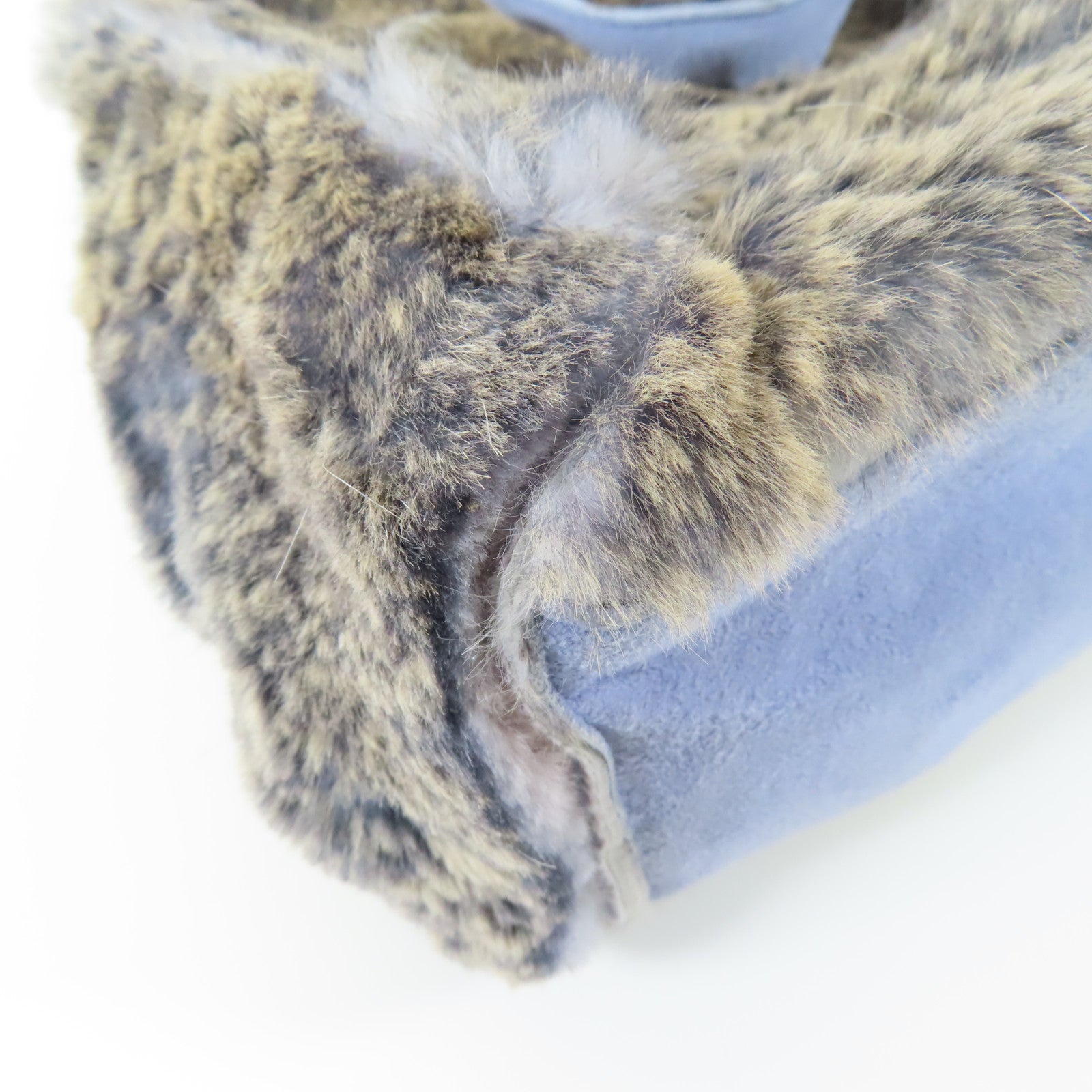 CHANEL 兔毛/絨布Handbag銀扣手挽袋