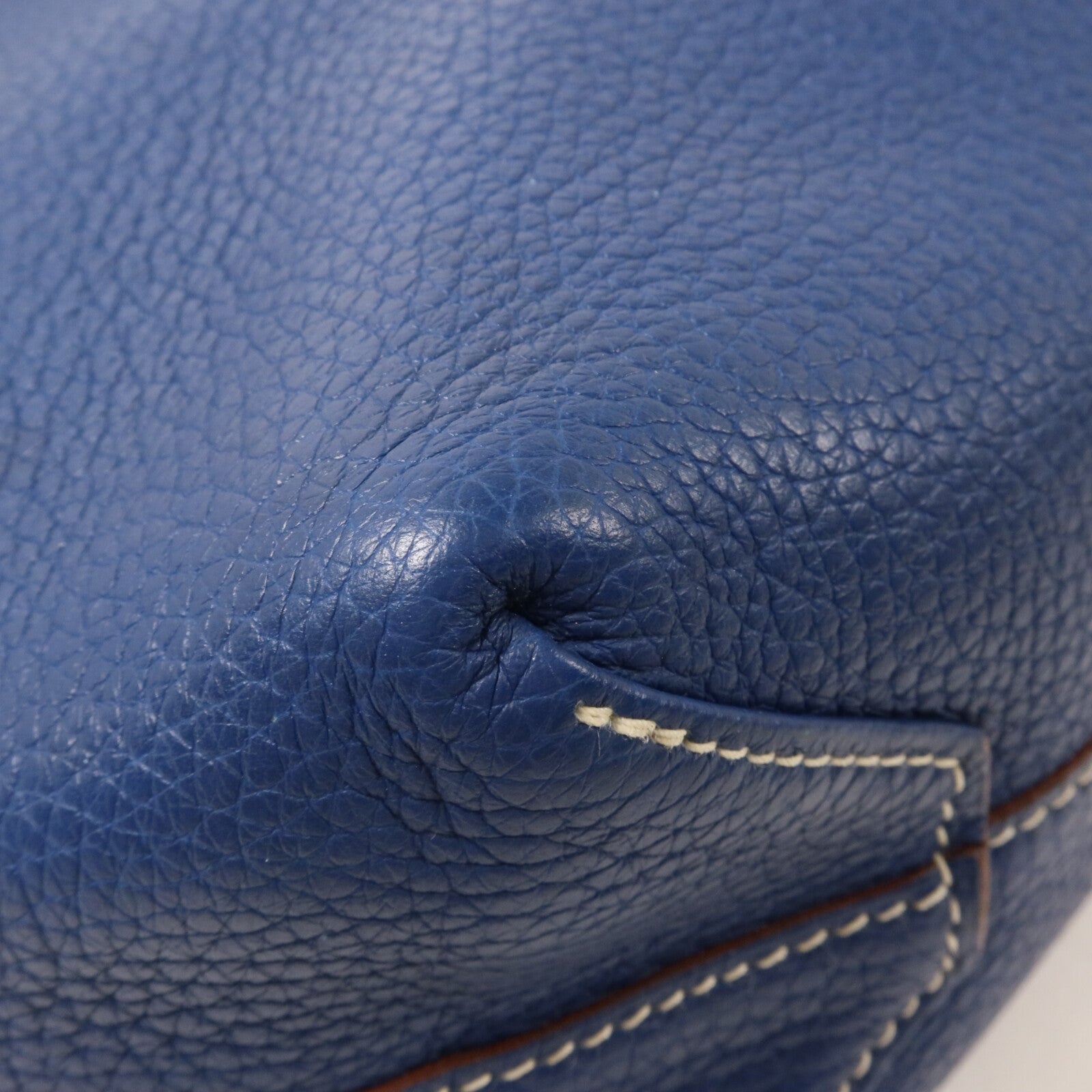 HERMES Clemence皮革Double Sens 28手挽袋Deep Bleu/Gold