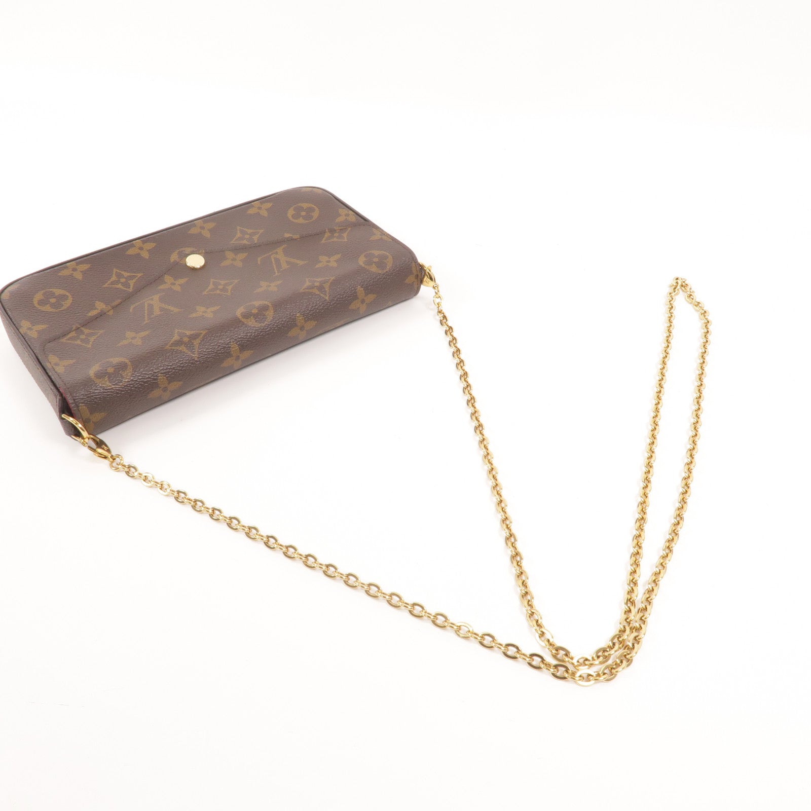 LOUIS VUITTON Monogram Pochette Felicie鏈帶肩背袋