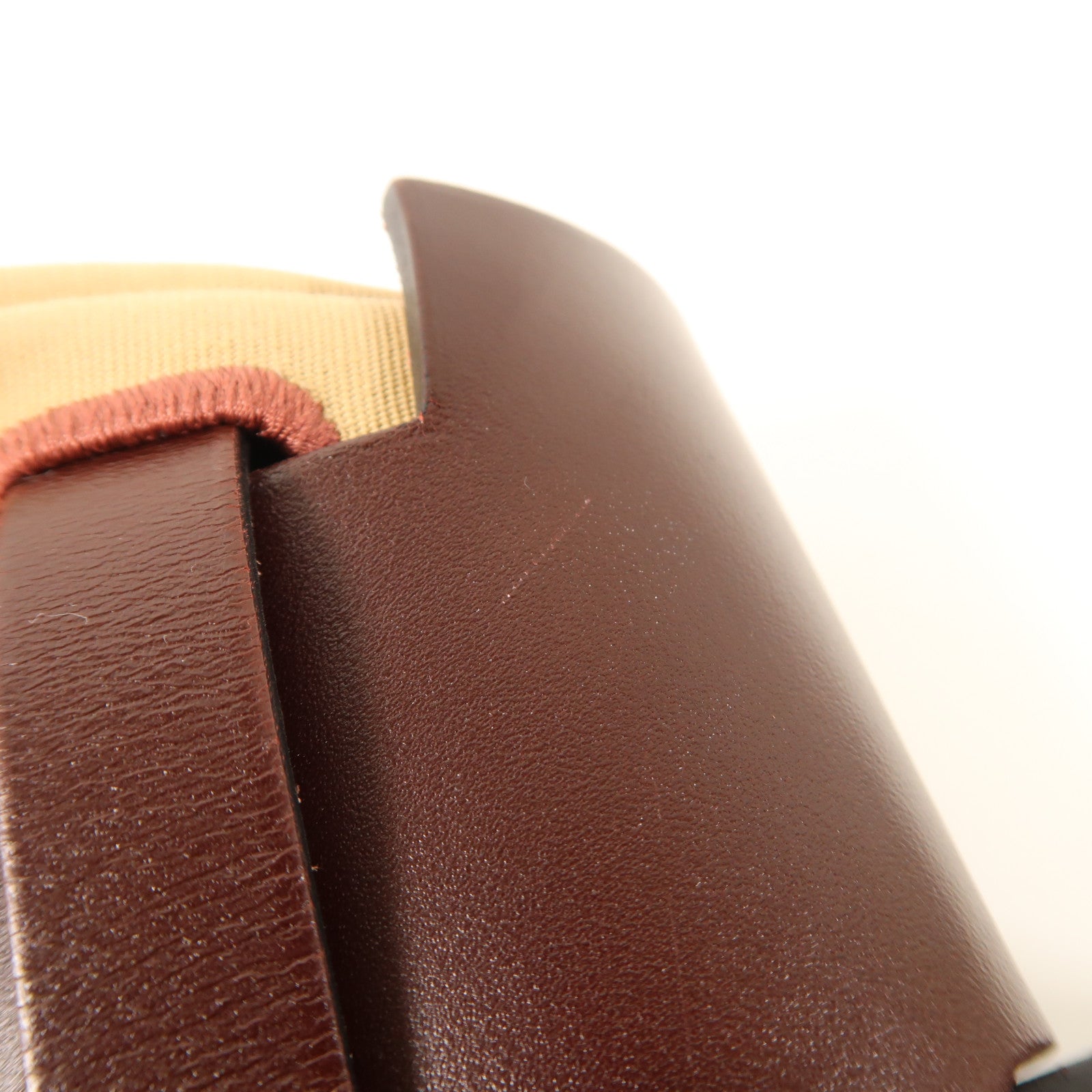 HERMES 帆布Herbag PM金扣手挽肩背兩用袋Trench/Bleu Tempete/Rouge Sellier
