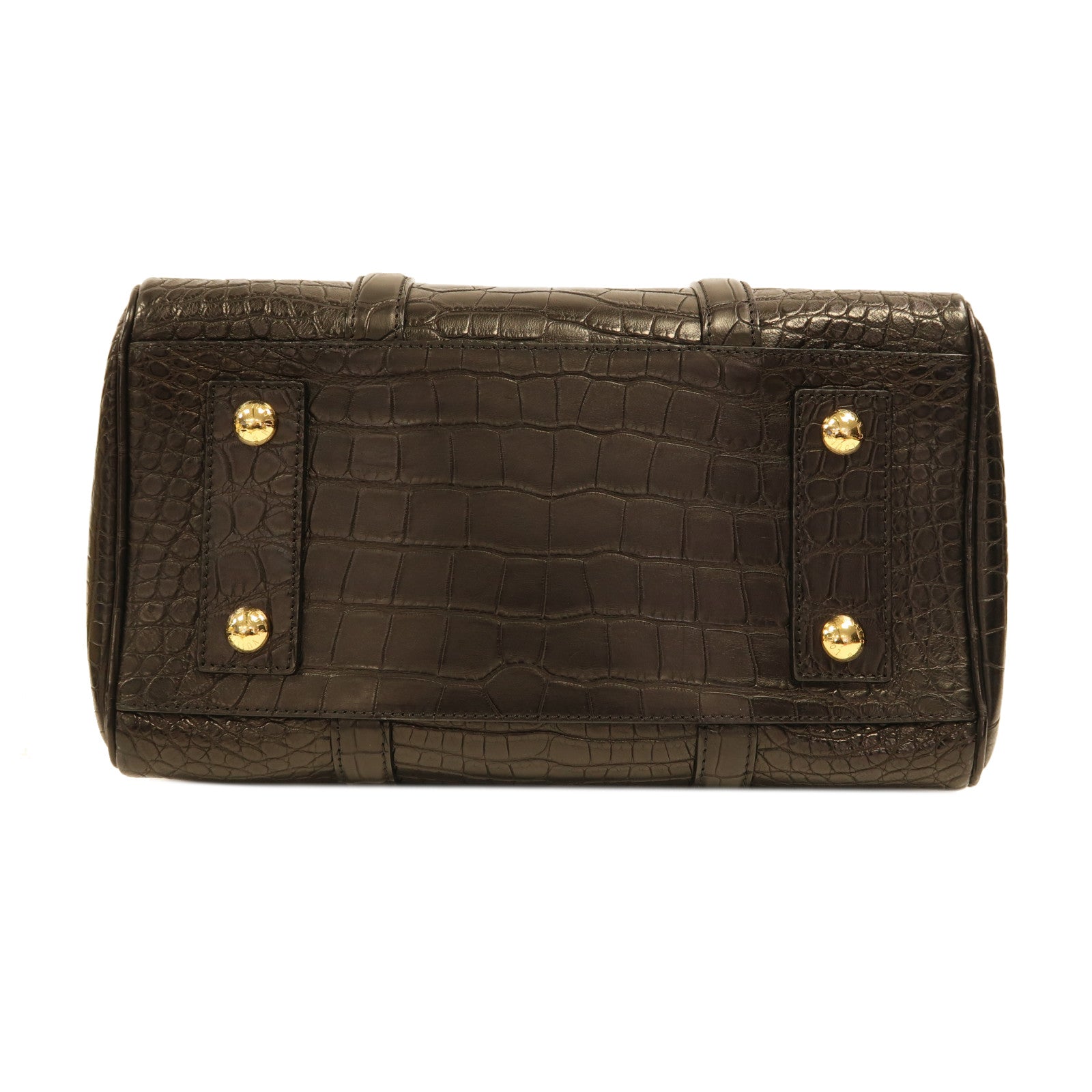 LOUIS VUITTON Alligator皮革Sofia Coppola PM金扣手挽肩背兩用袋黑色