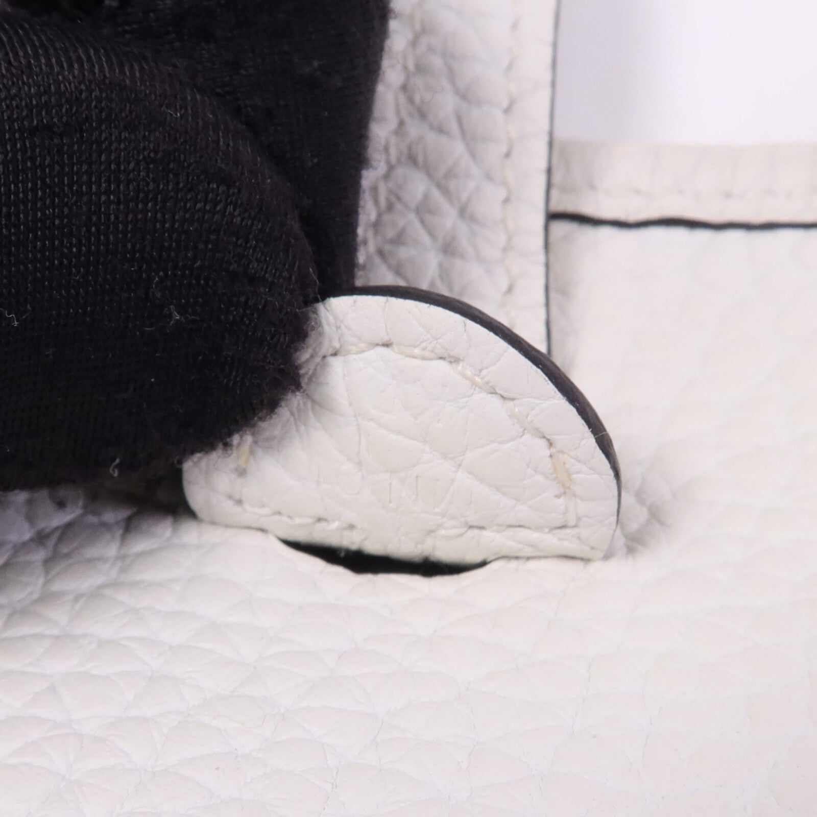 HERMES Clemence皮革Evelyne TPM金扣肩背袋New White
