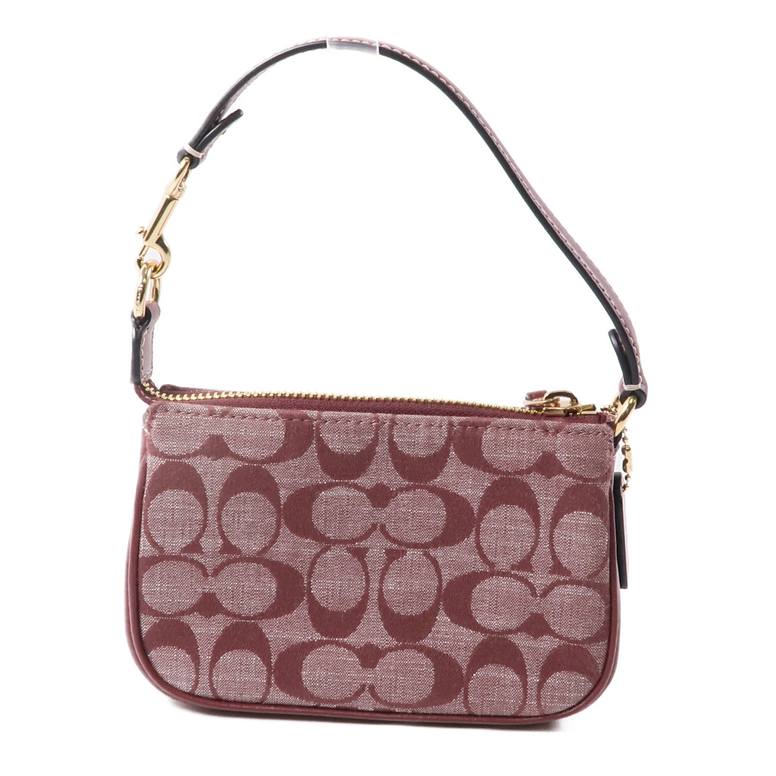 COACH 帆布Nolita 15金扣手挽袋紅色