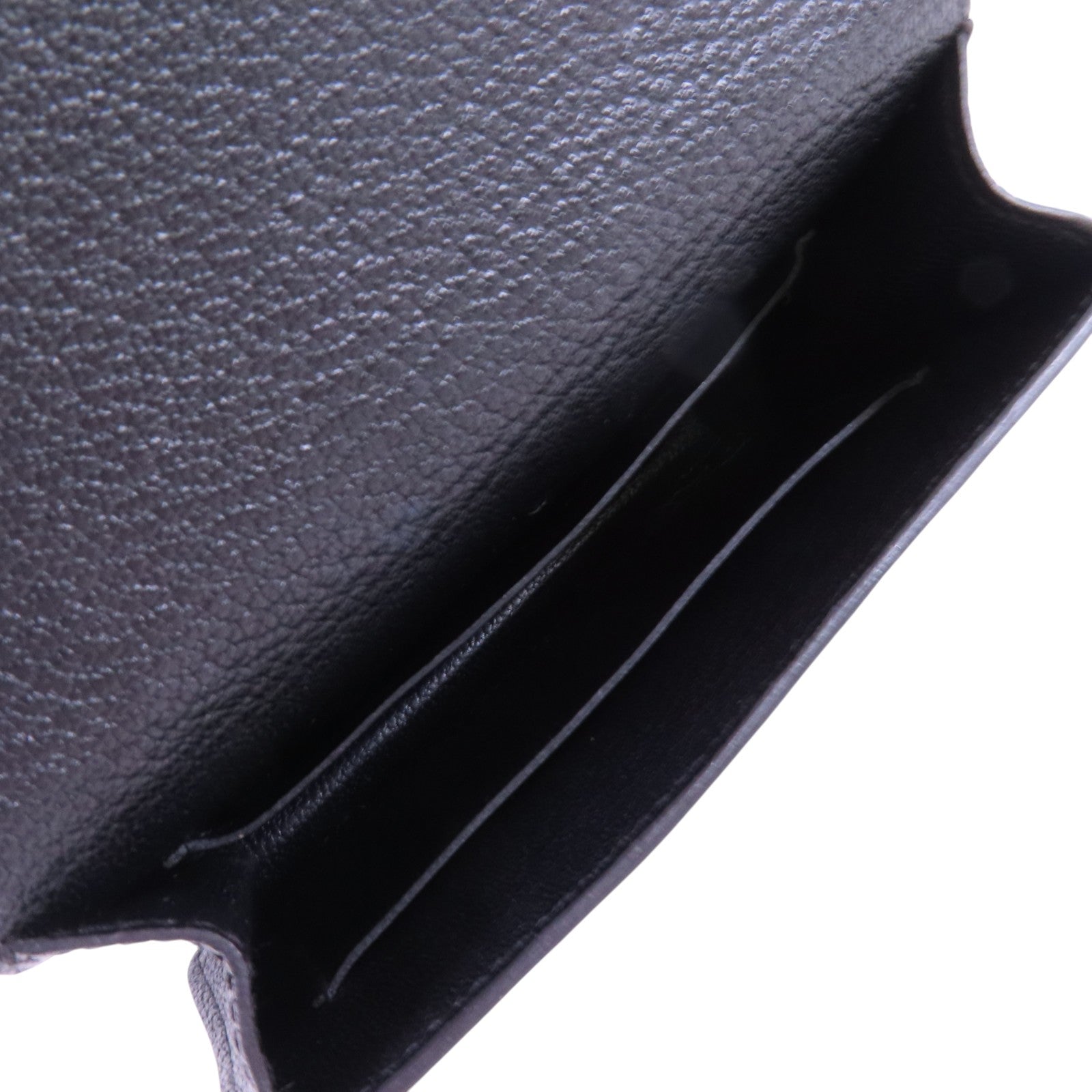 HERMES Chevre皮革Roulis Slim金扣短錢包