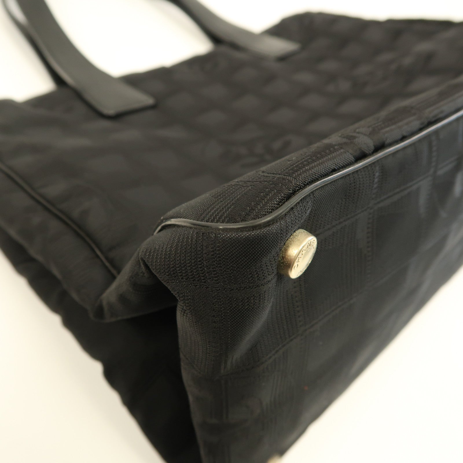 CHANEL 帆布Hand Bag金扣手挽袋黑色