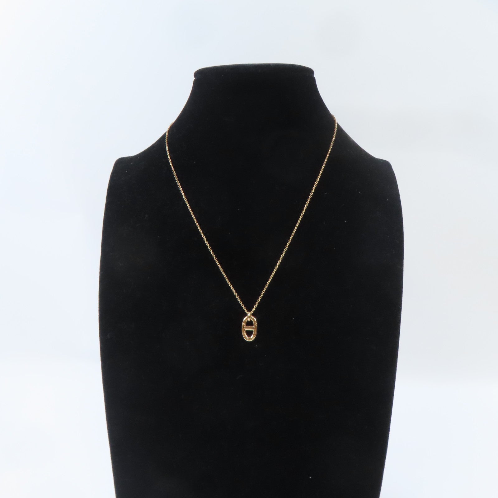 HERMES 18K玫瑰金Farandole Pendant Necklace項鍊#40cm