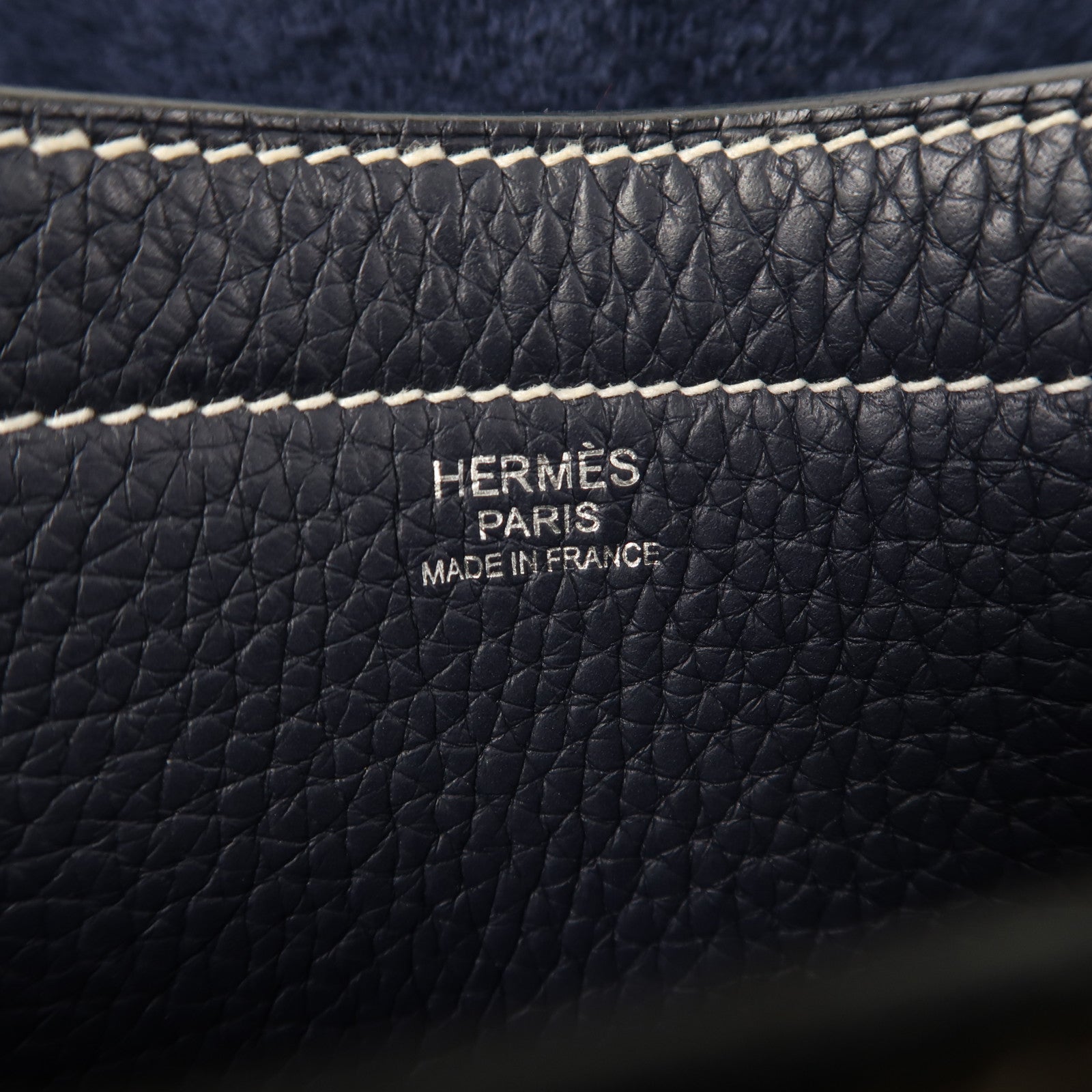 HERMES Clemence皮革Cabasellier 31肩背袋夜空深藍色