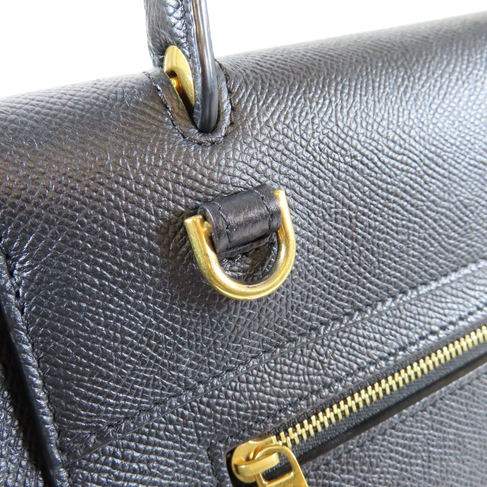 CELINE 牛皮皮革Belt Bag金扣手挽肩背兩用袋黑色