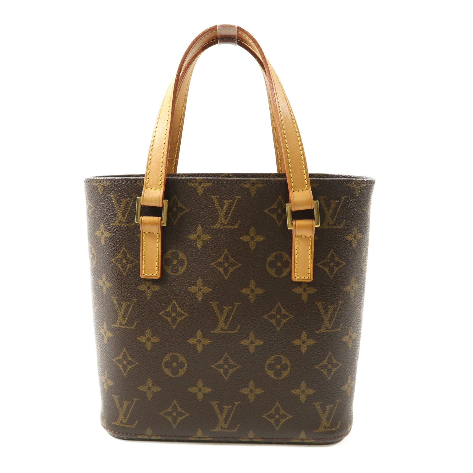 LOUIS VUITTON Monogram Vavin PM金扣手挽袋棕色
