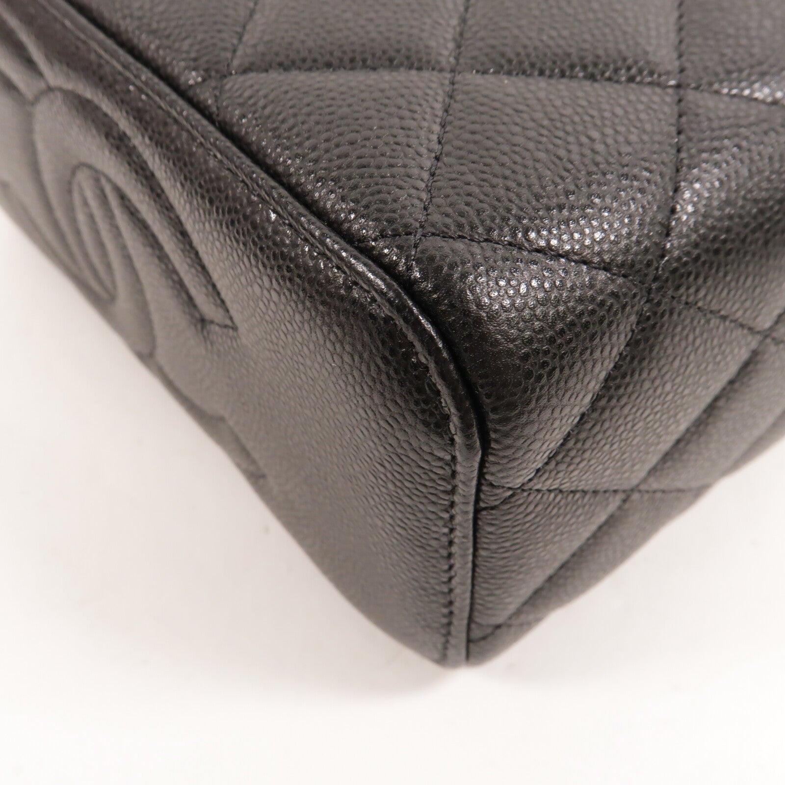 CHANEL 牛皮皮革Vanity Case鏈帶肩背袋