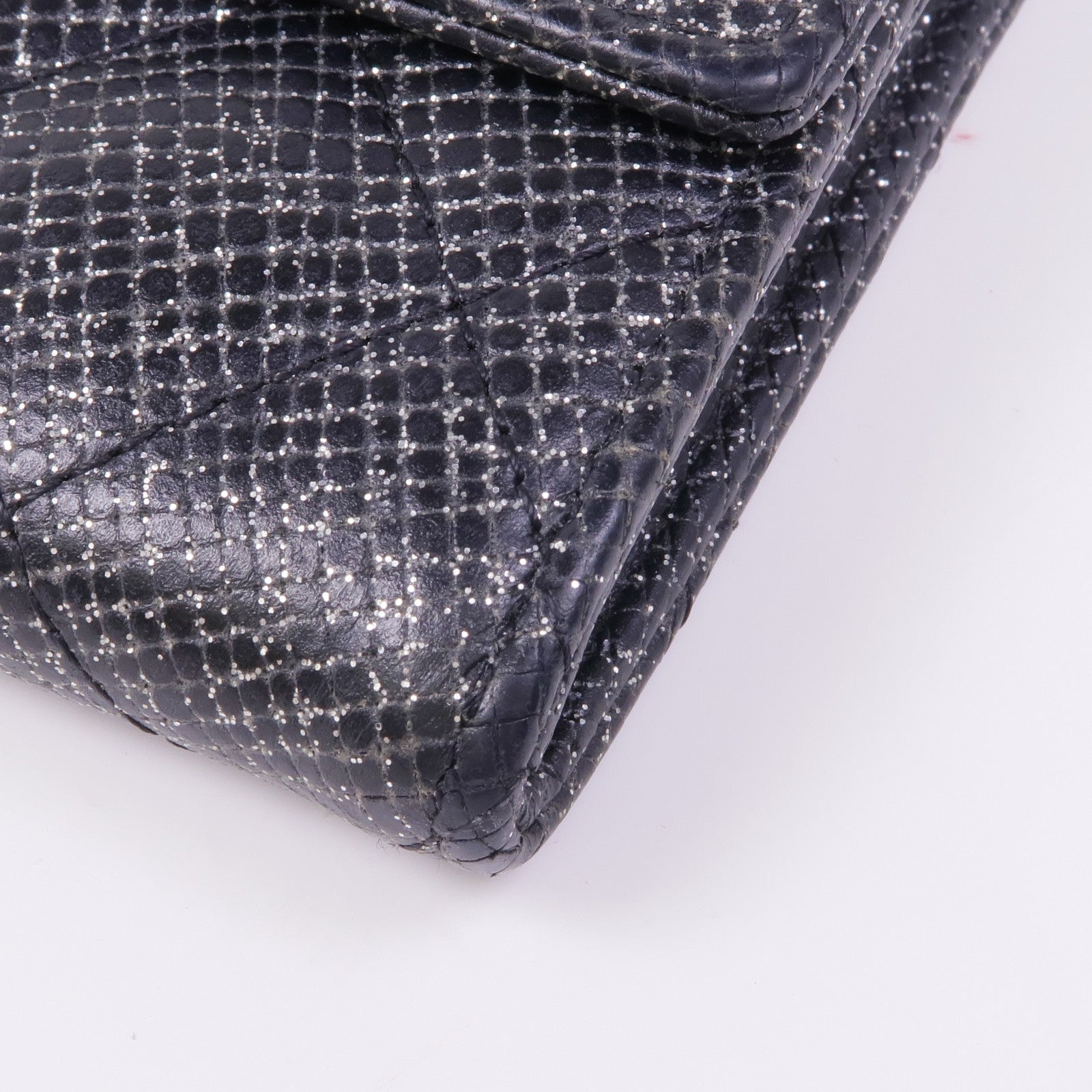 CHANEL 牛皮皮革Long Wallet銀扣長錢包