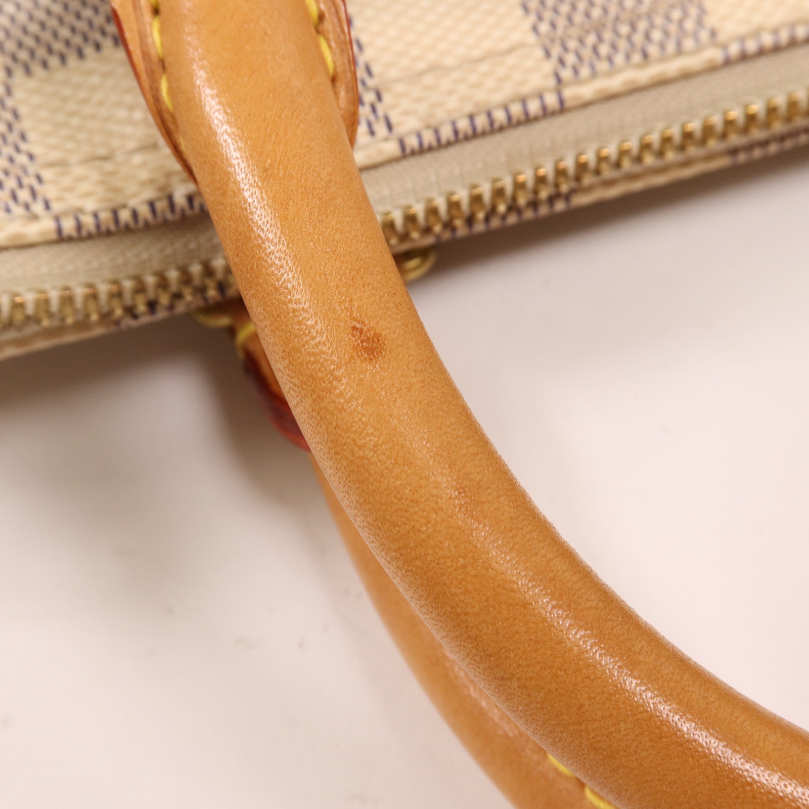 LOUIS VUITTON Damier Azur Speedy Bandouliere 25金扣手挽肩背兩用袋