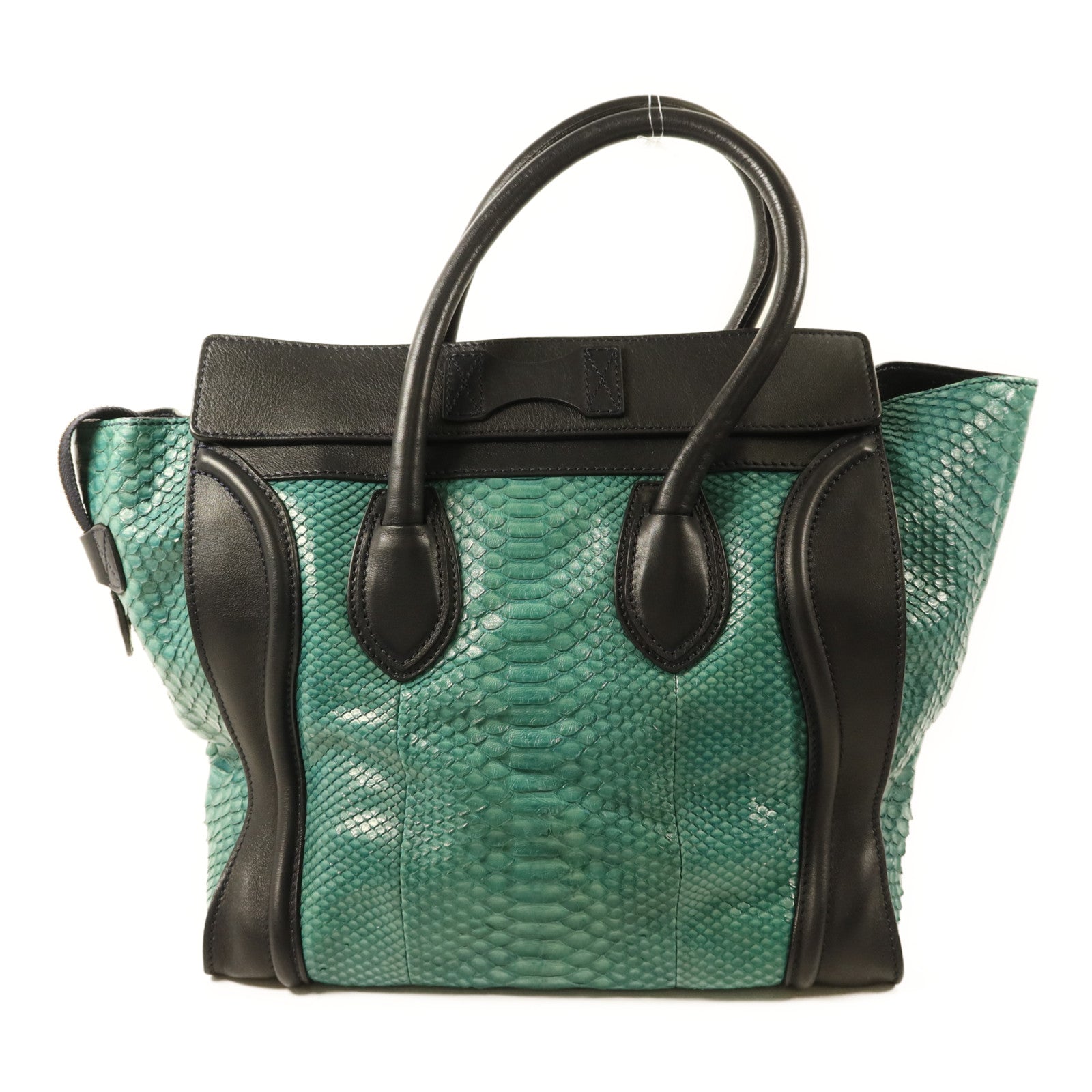 CELINE 蛇皮皮革Mini Luggage金扣手挽袋