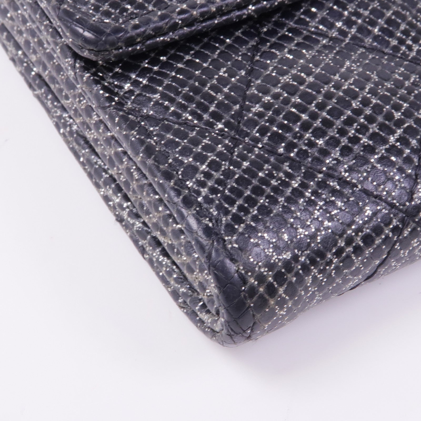CHANEL 牛皮皮革Long Wallet銀扣長錢包