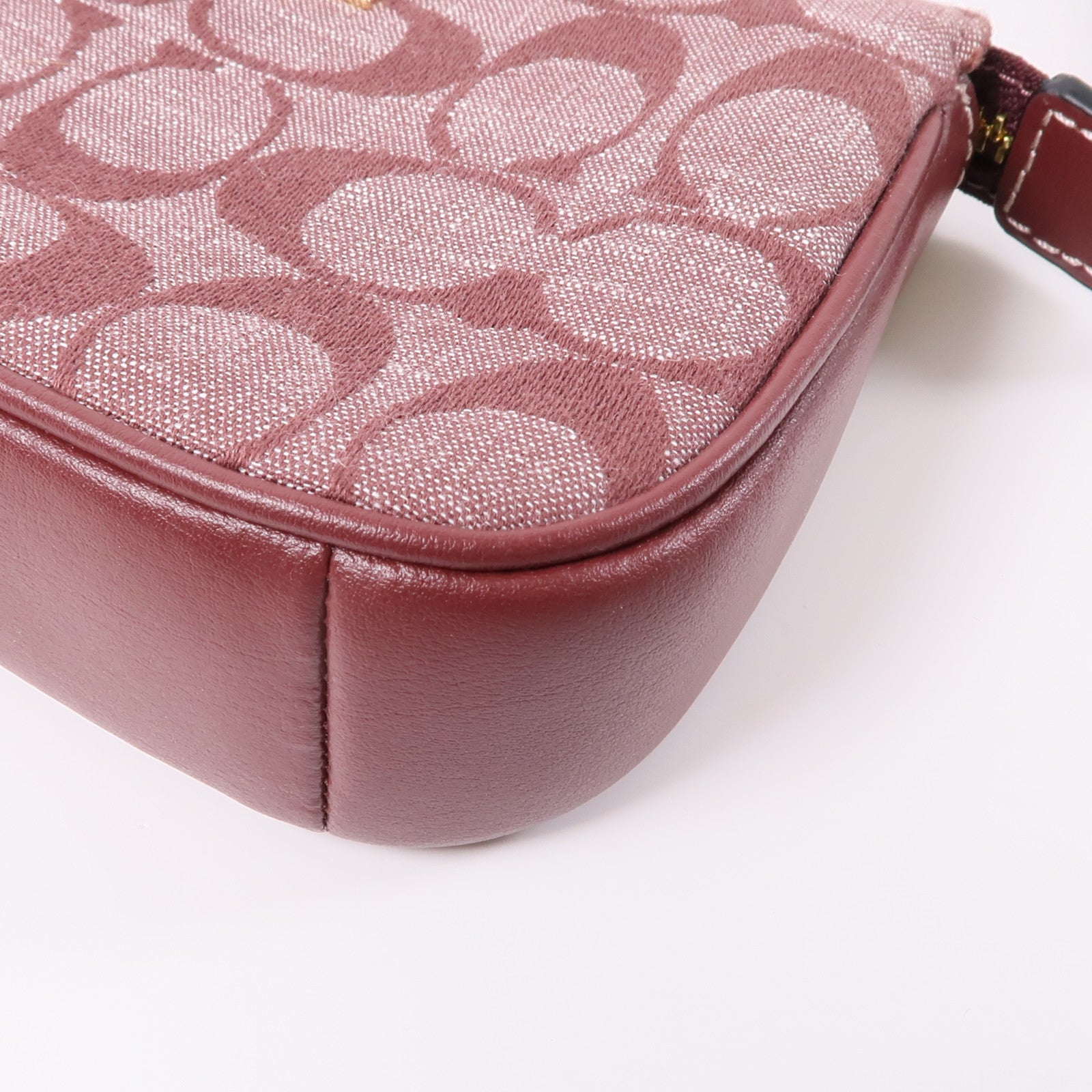 COACH 帆布Nolita 15金扣手挽袋紅色