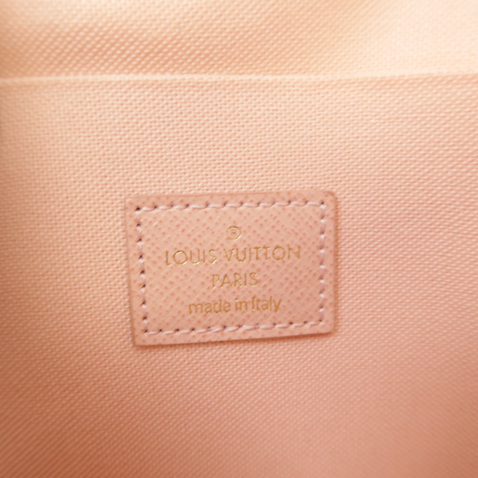 LOUIS VUITTON Damier Azur Pochette Felicice金扣鏈帶肩背袋白色