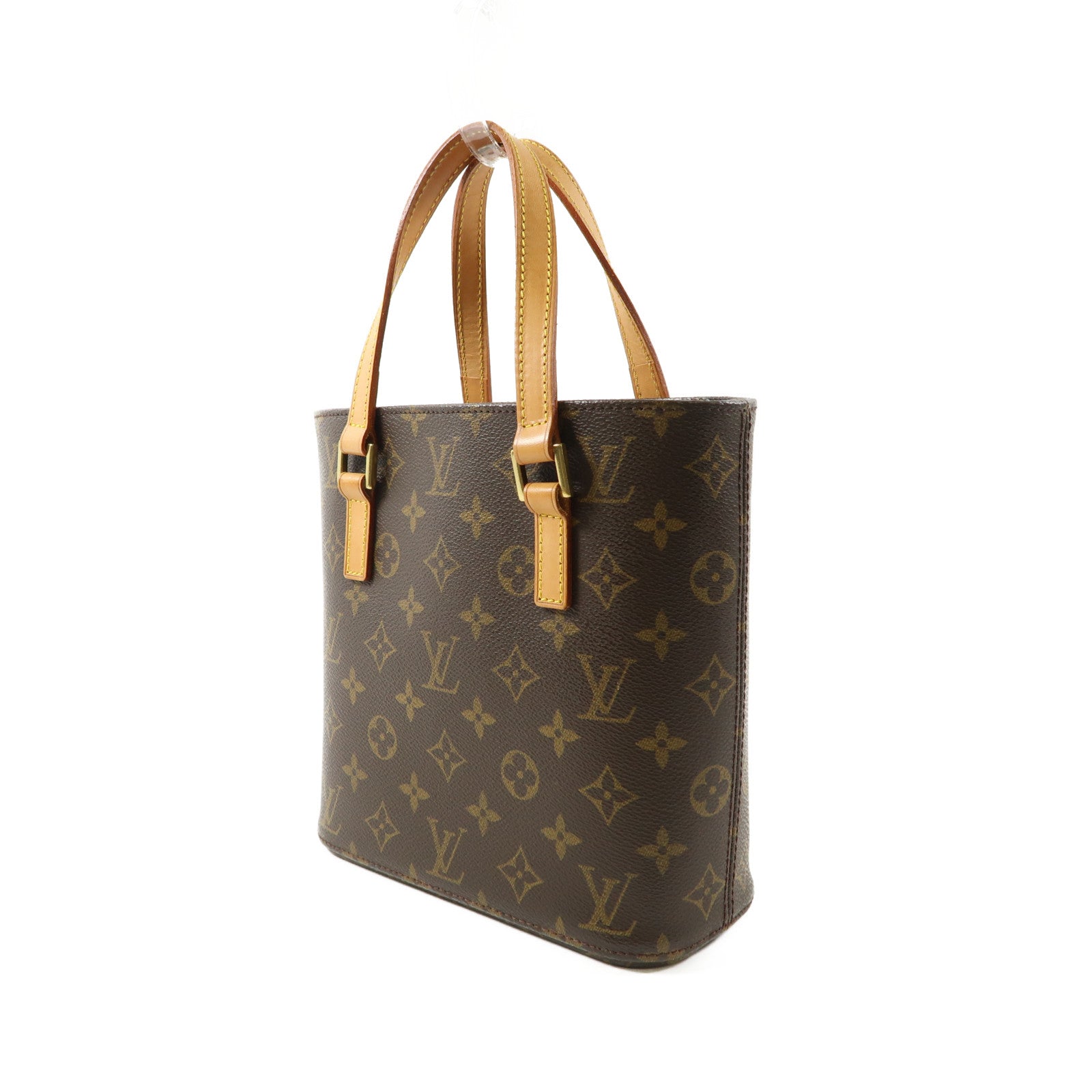 LOUIS VUITTON Monogram Vavin PM金扣手挽袋棕色