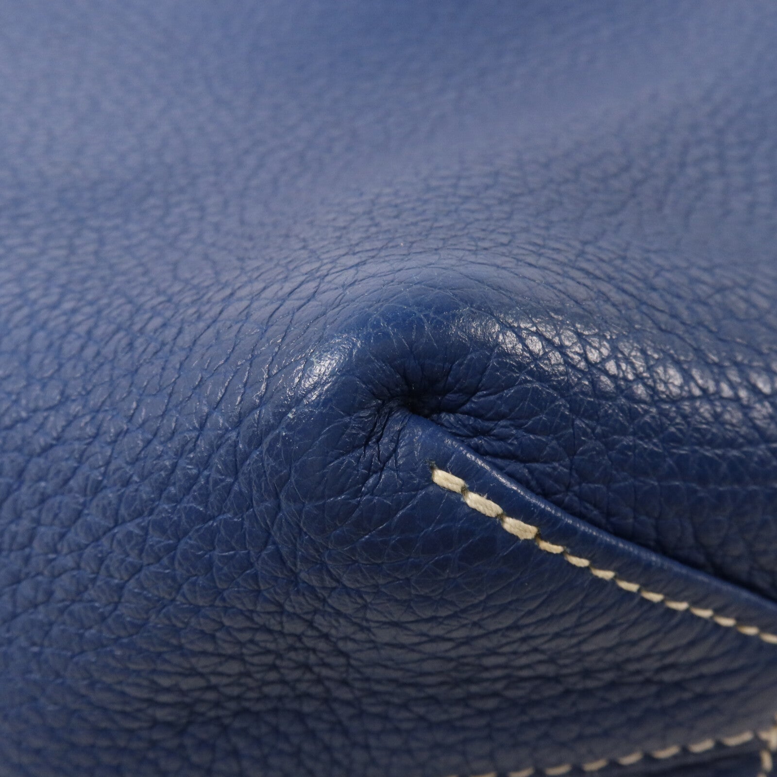 HERMES Clemence皮革Double Sens 28手挽袋Deep Bleu/Gold
