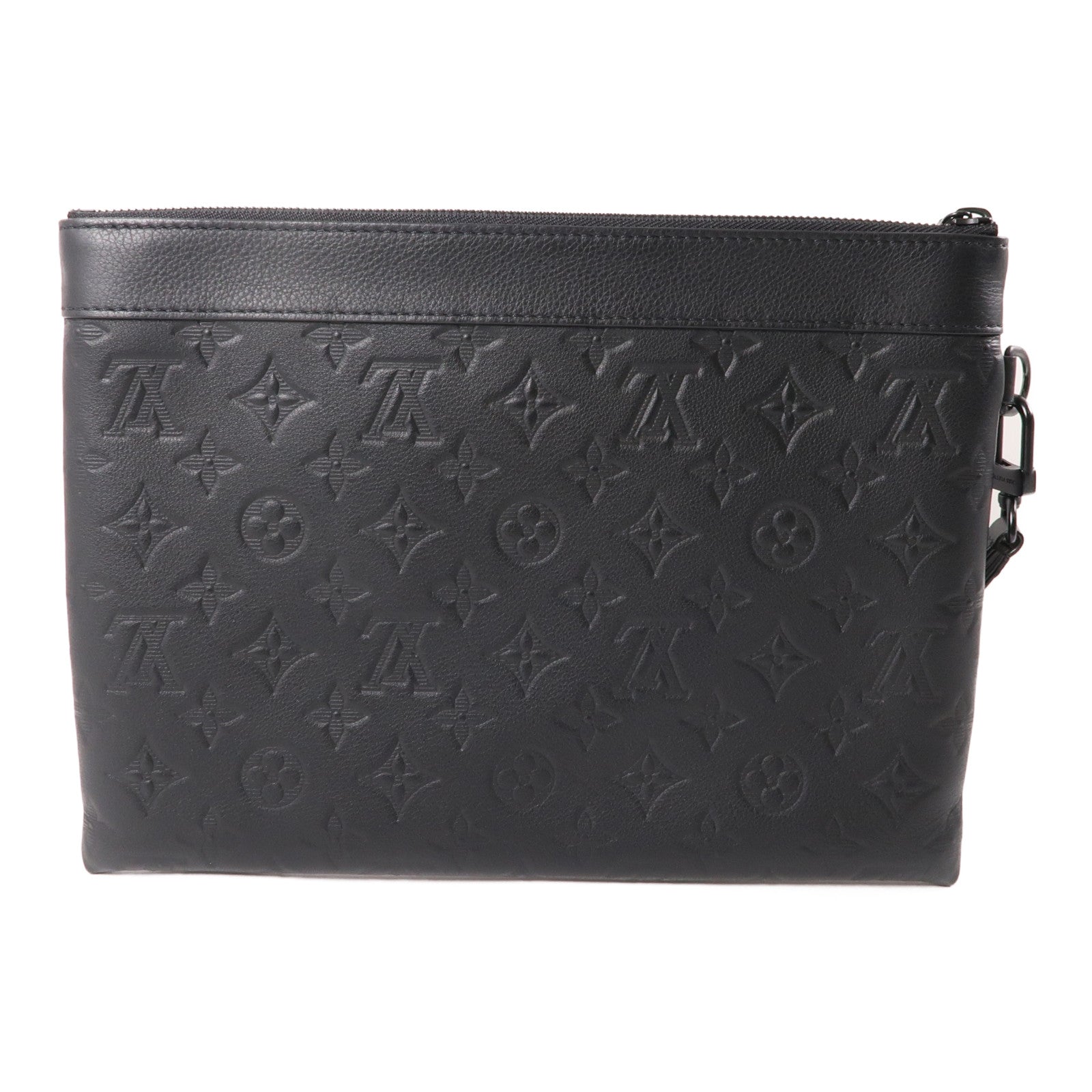 LOUIS VUITTON Monogram Shadow Pochette Voyage Souple手拿包黑色