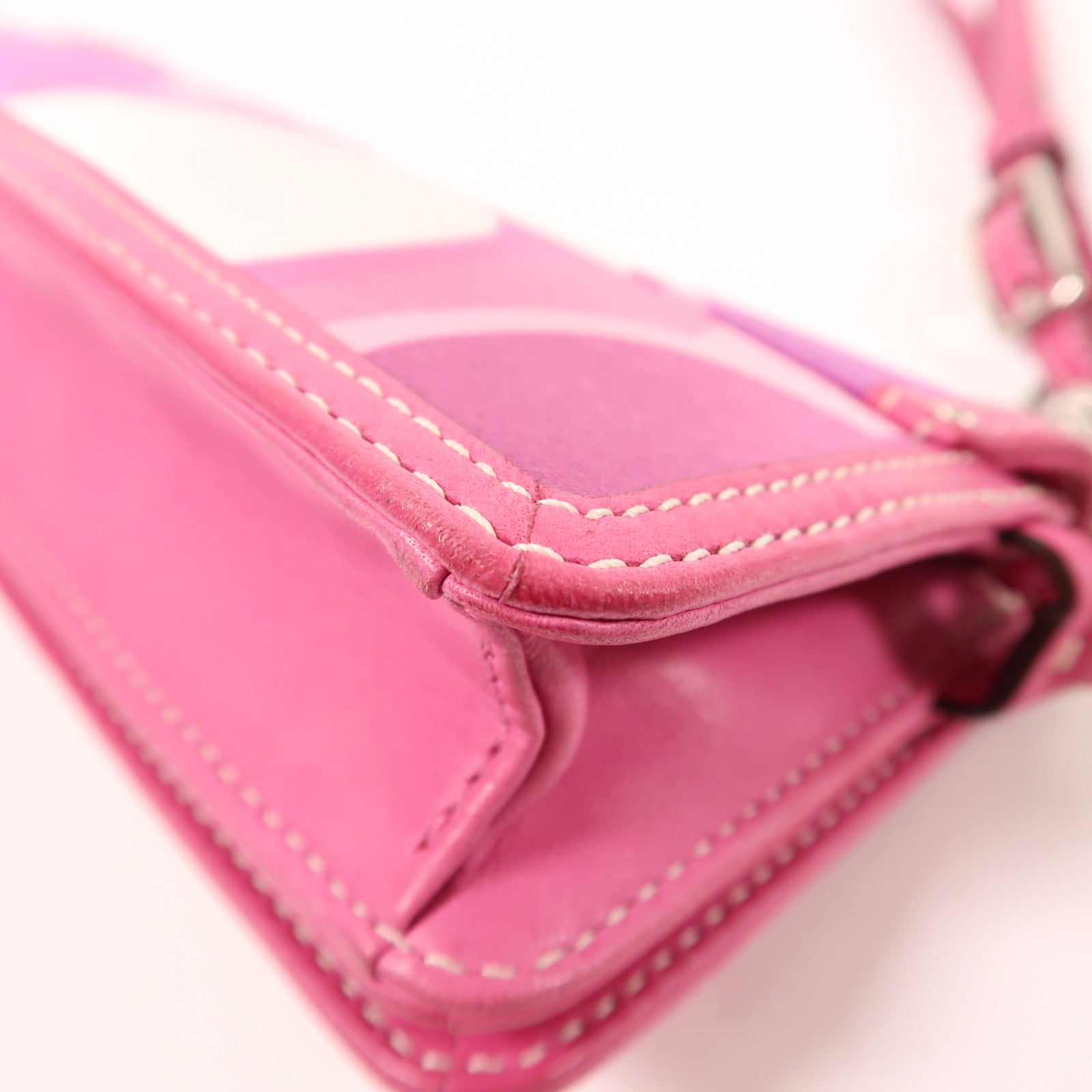 COACH 【激減優惠】Satin Pouch銀扣手拿包