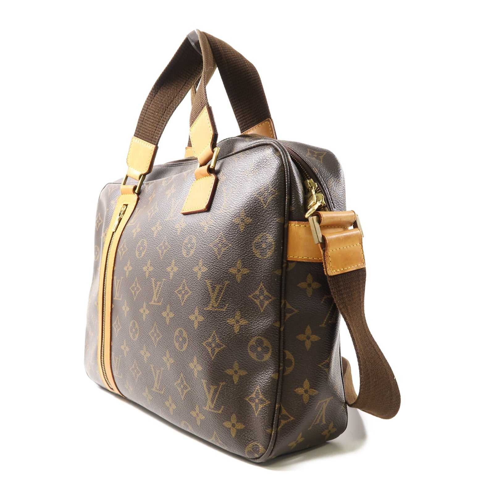 LOUIS VUITTON 【激減優惠】Monogram SackBosphere金扣手挽肩背兩用袋啡色