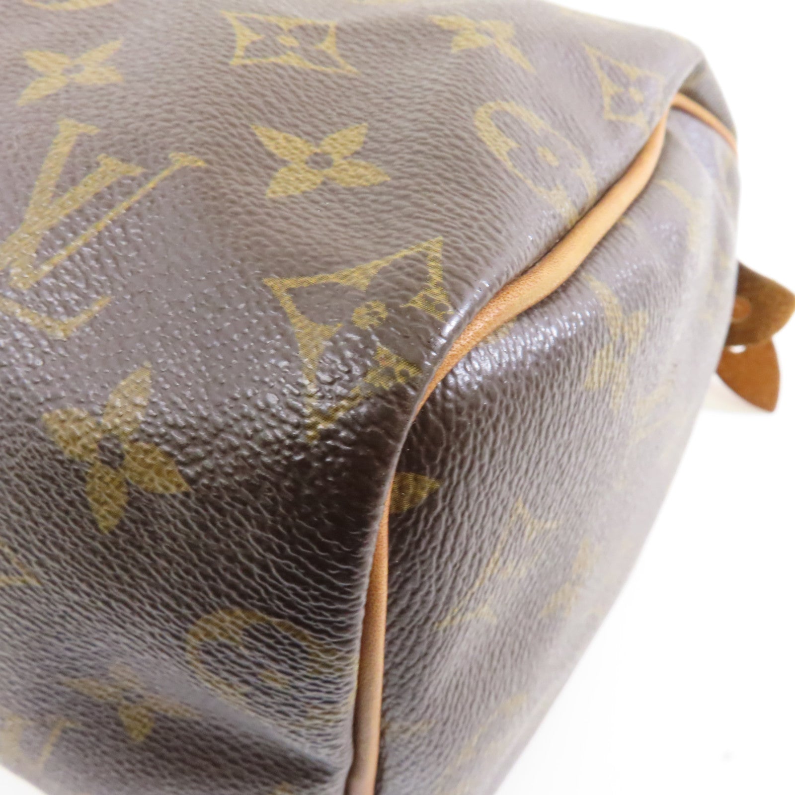 LOUIS VUITTON Monogram Speedy 25金扣手挽袋啡色