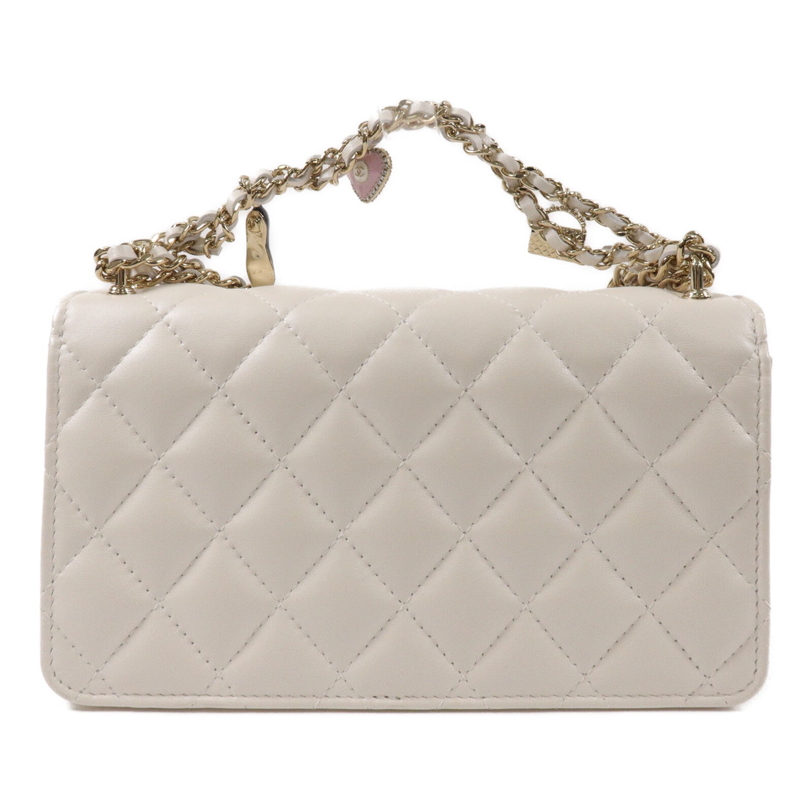 CHANEL 羊皮皮革Chain Shoulder鏈帶手挽肩背兩用袋