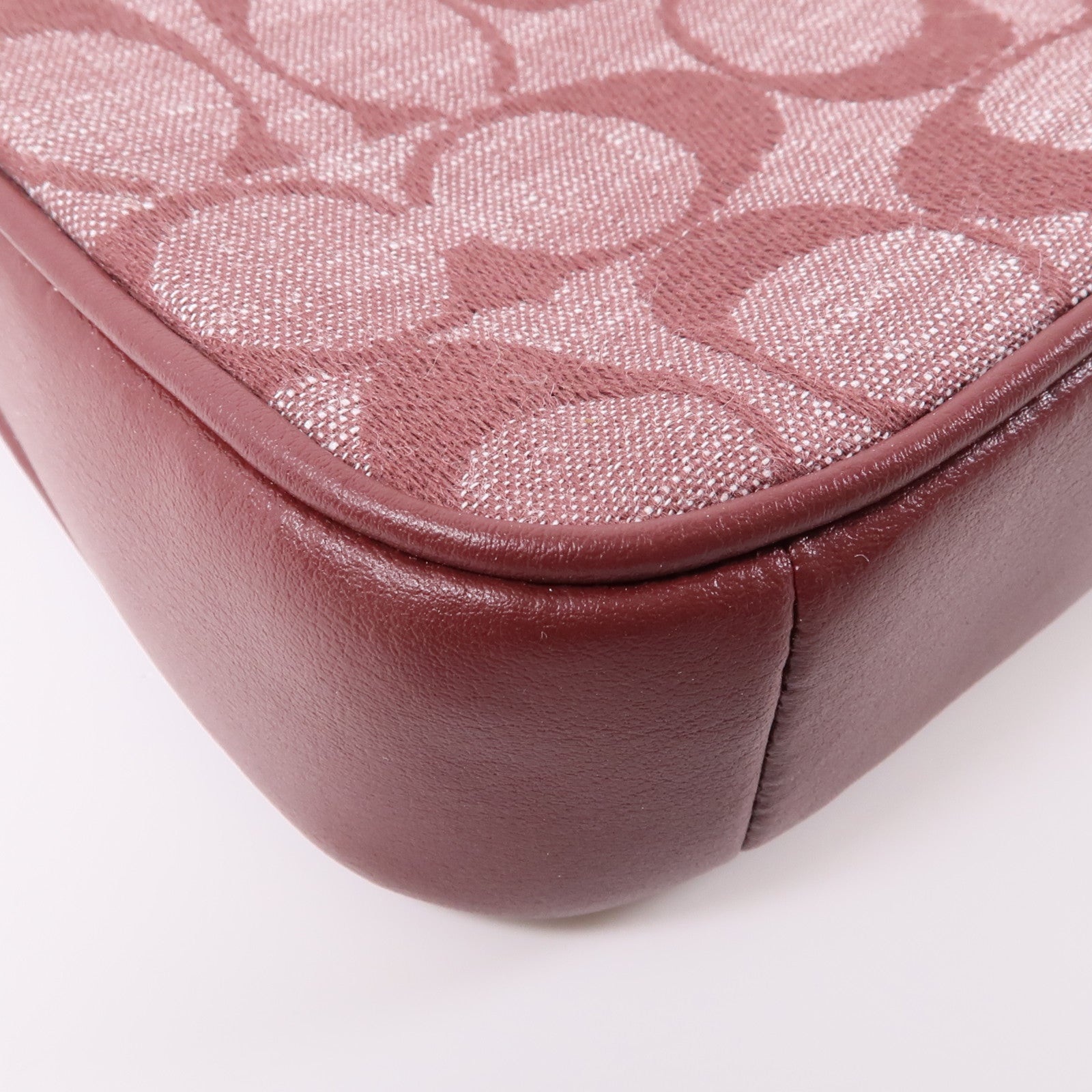 COACH 帆布Nolita 15金扣手挽袋紅色