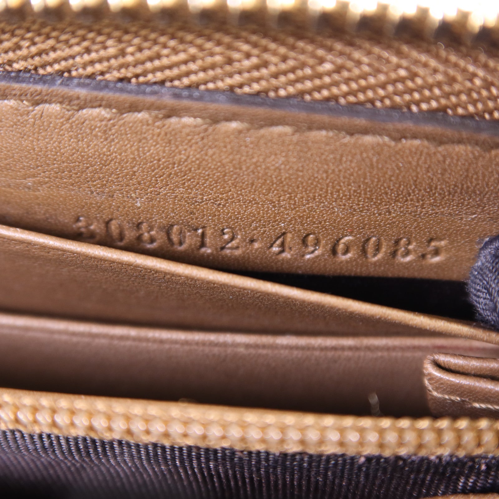 GUCCI 帆布GG Canvas Long Round Zipper Wallet金扣長錢包