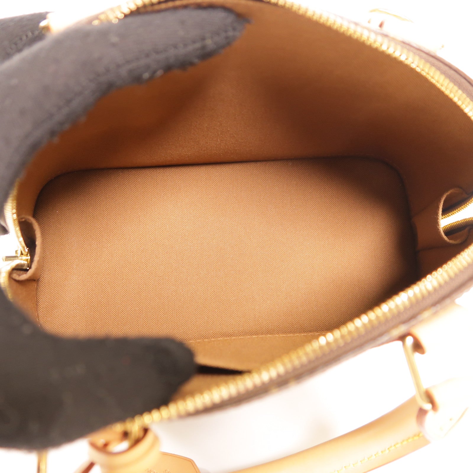 LOUIS VUITTON Monogram Alma BB金扣手挽肩背兩用袋棕色