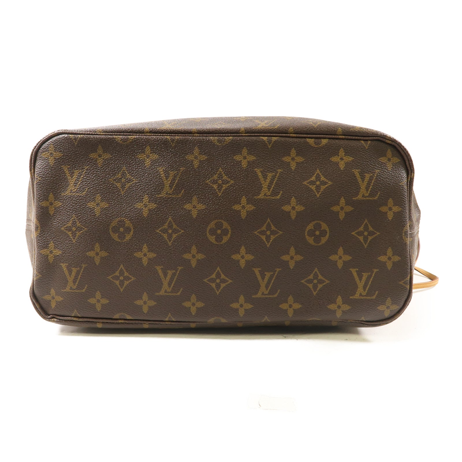 LOUIS VUITTON Monogram Neverfull MM金扣肩背袋棕色