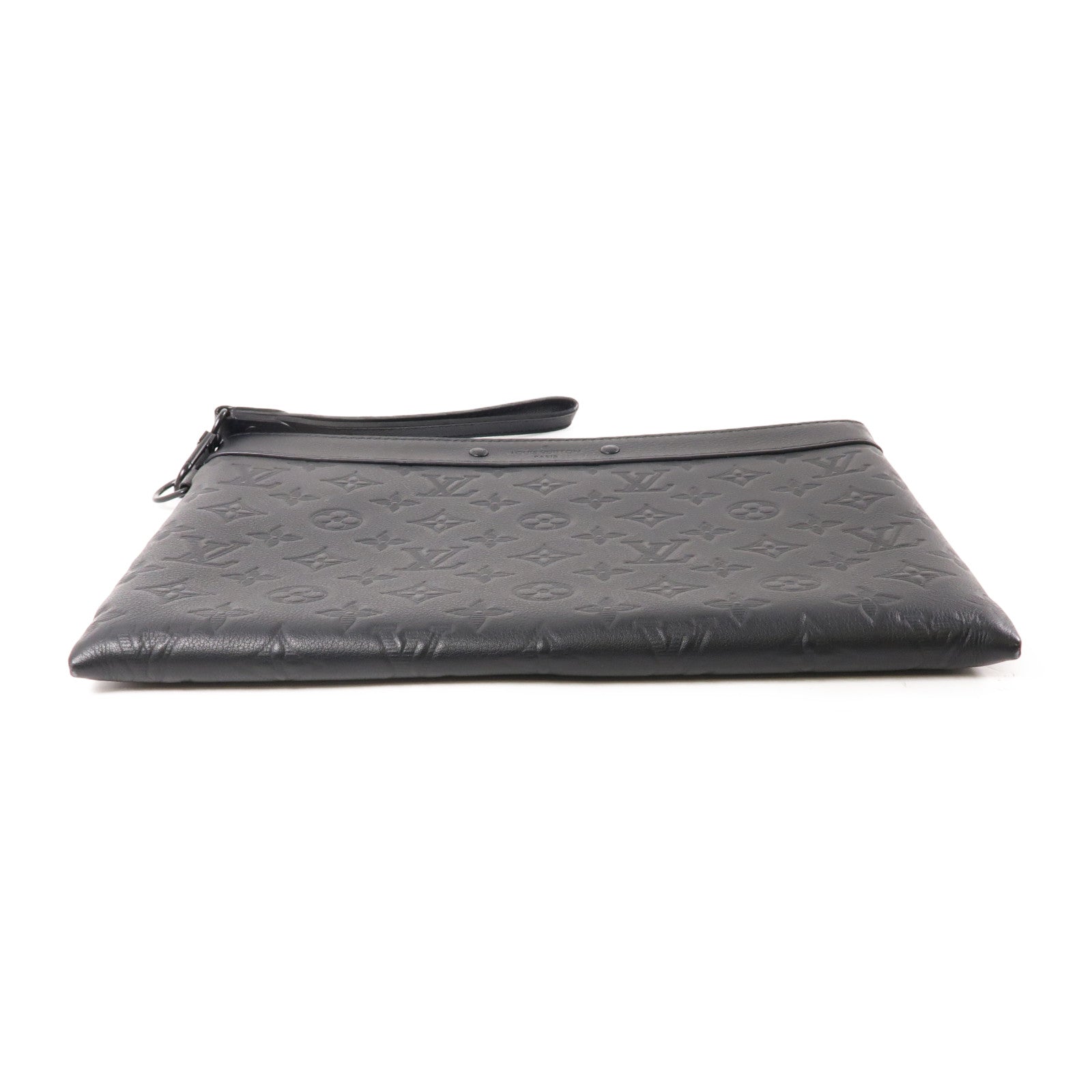 LOUIS VUITTON Monogram Shadow Pochette Voyage Souple手拿包黑色