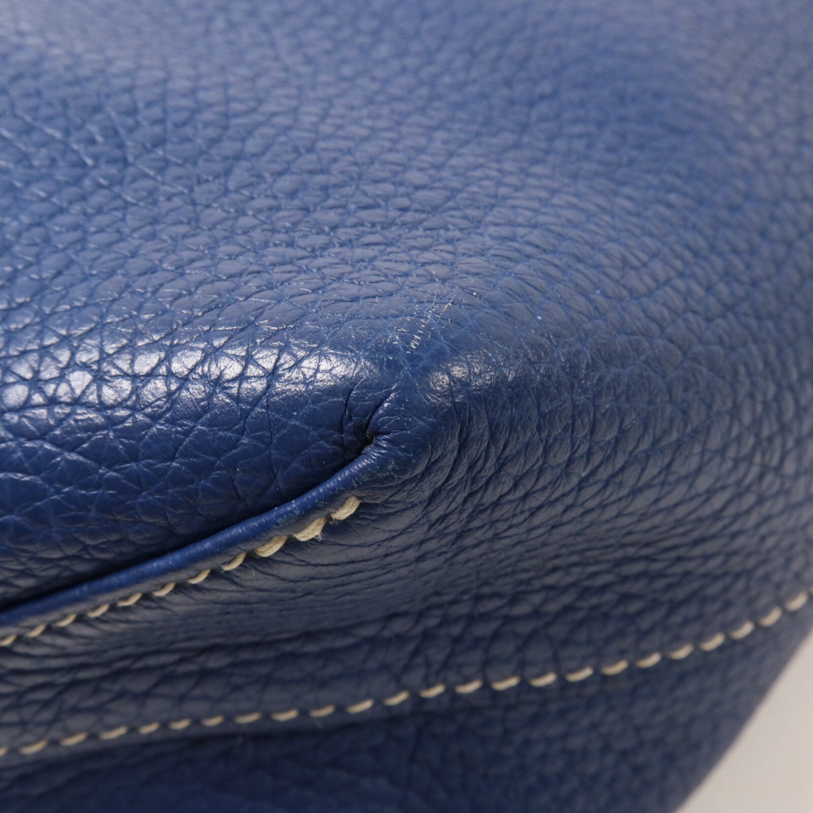HERMES Clemence皮革Double Sens 28手挽袋Deep Bleu/Gold