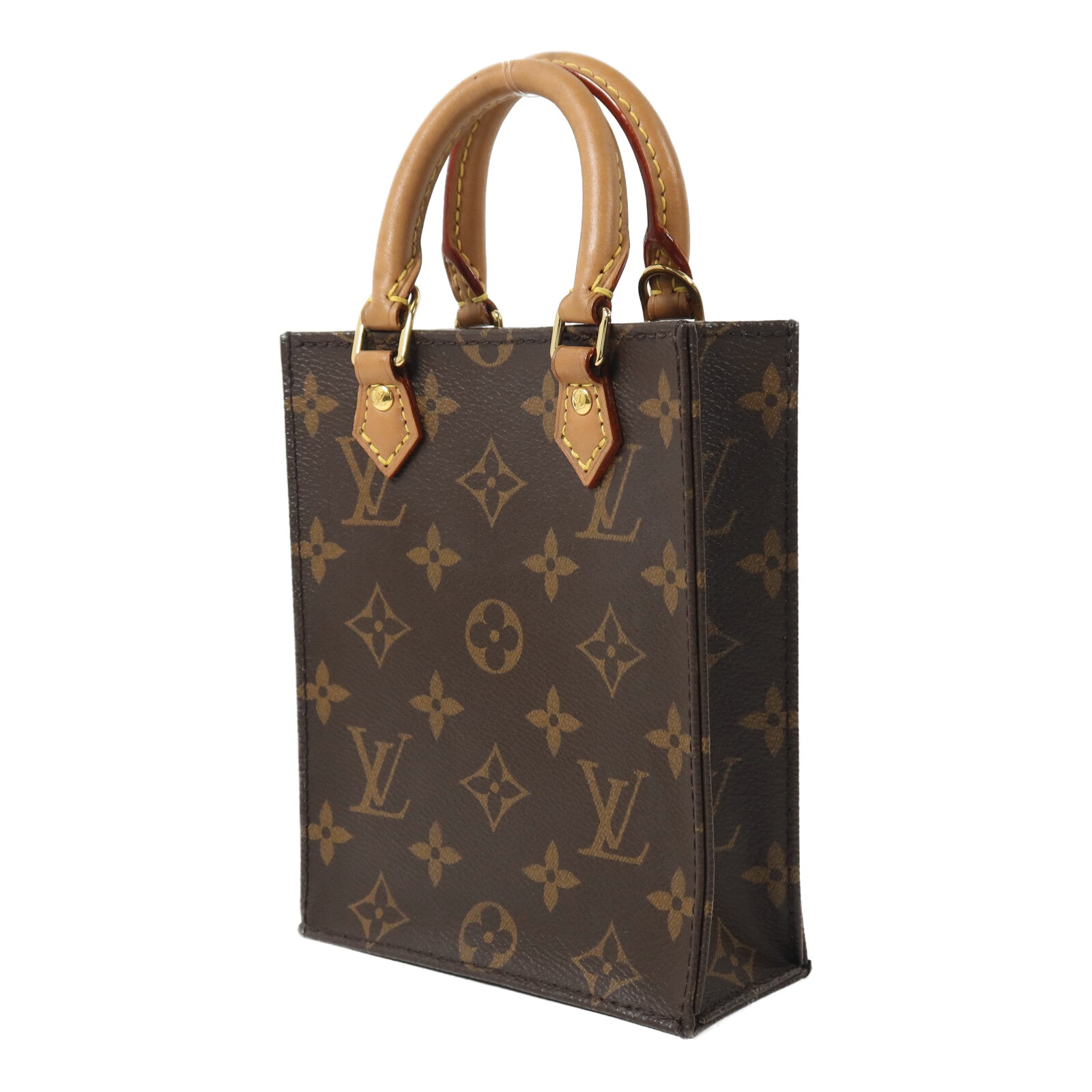 LOUIS VUITTON Monogram Petit Sac Plat手挽肩背兩用袋