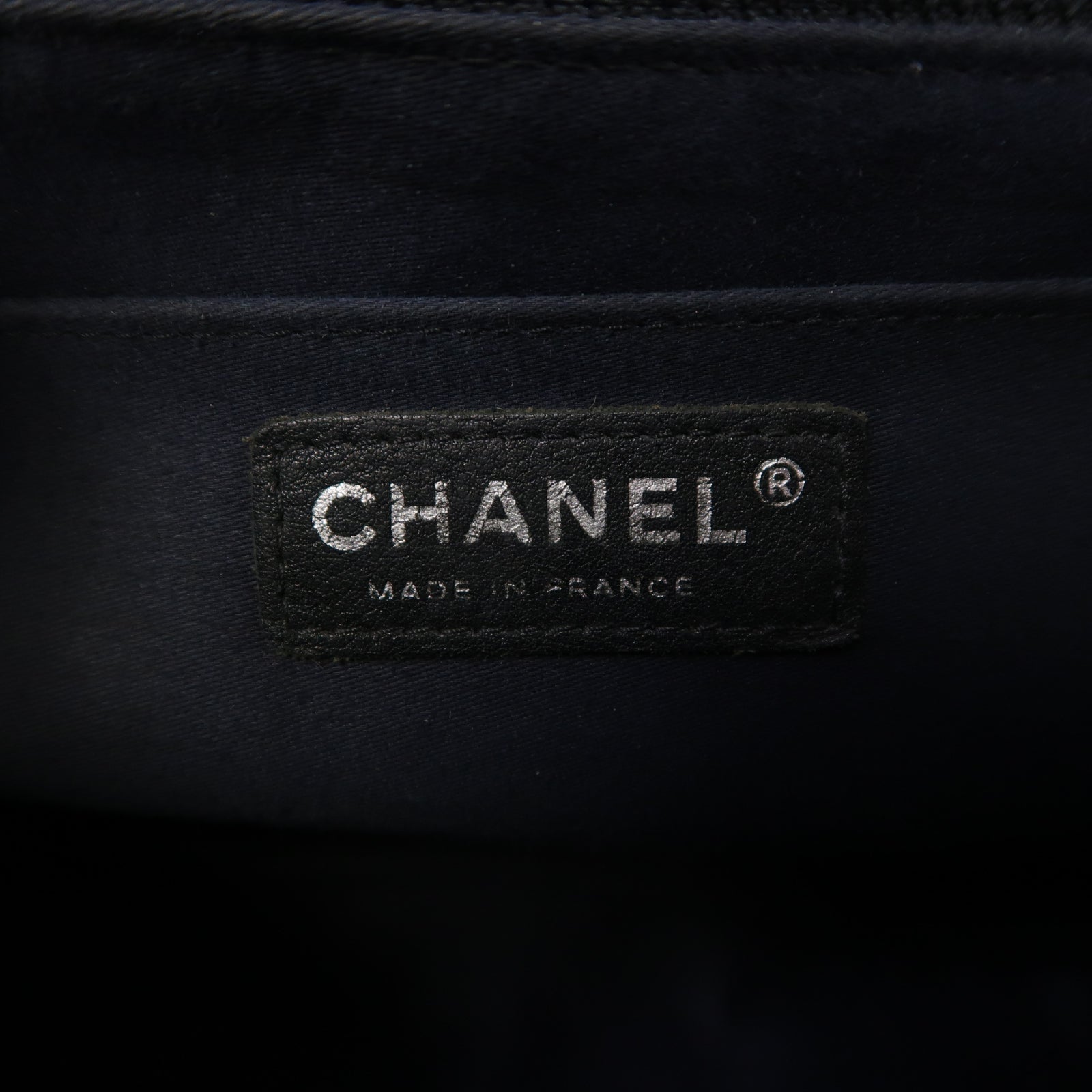 CHANEL 牛仔布Shoulder Bag銀扣鏈帶肩背袋藍色